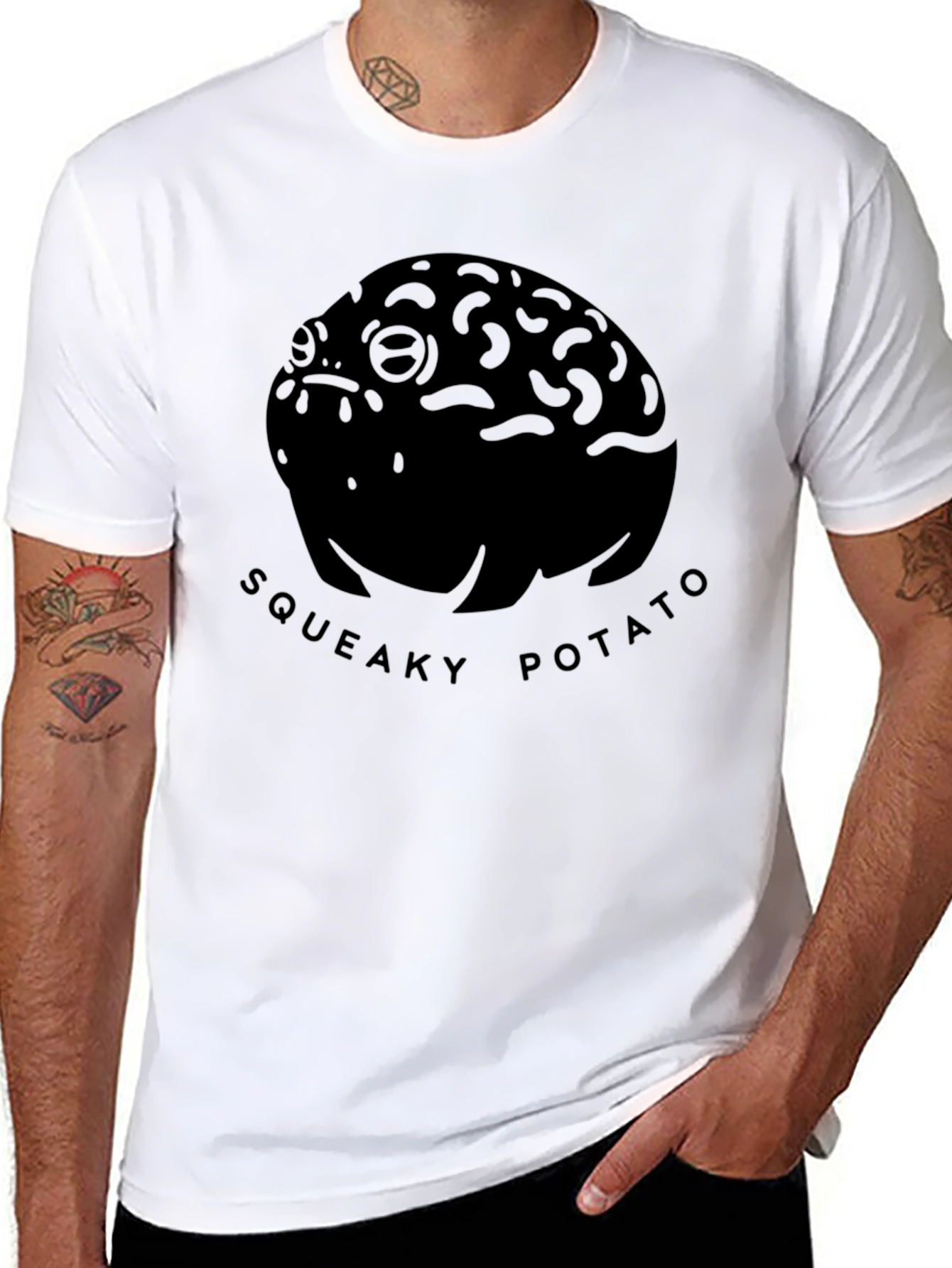 Squeaky Potato Black T-Shirt