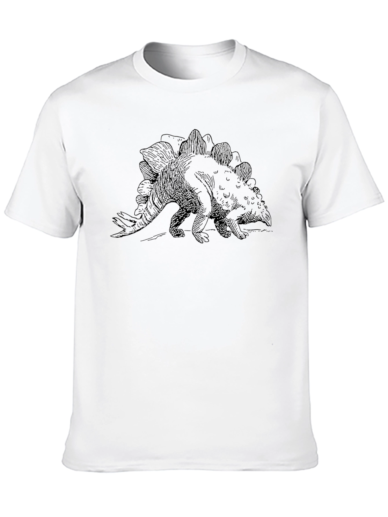 Stegosaurus Graphic Black T-Shirt - Dinosaur Tee