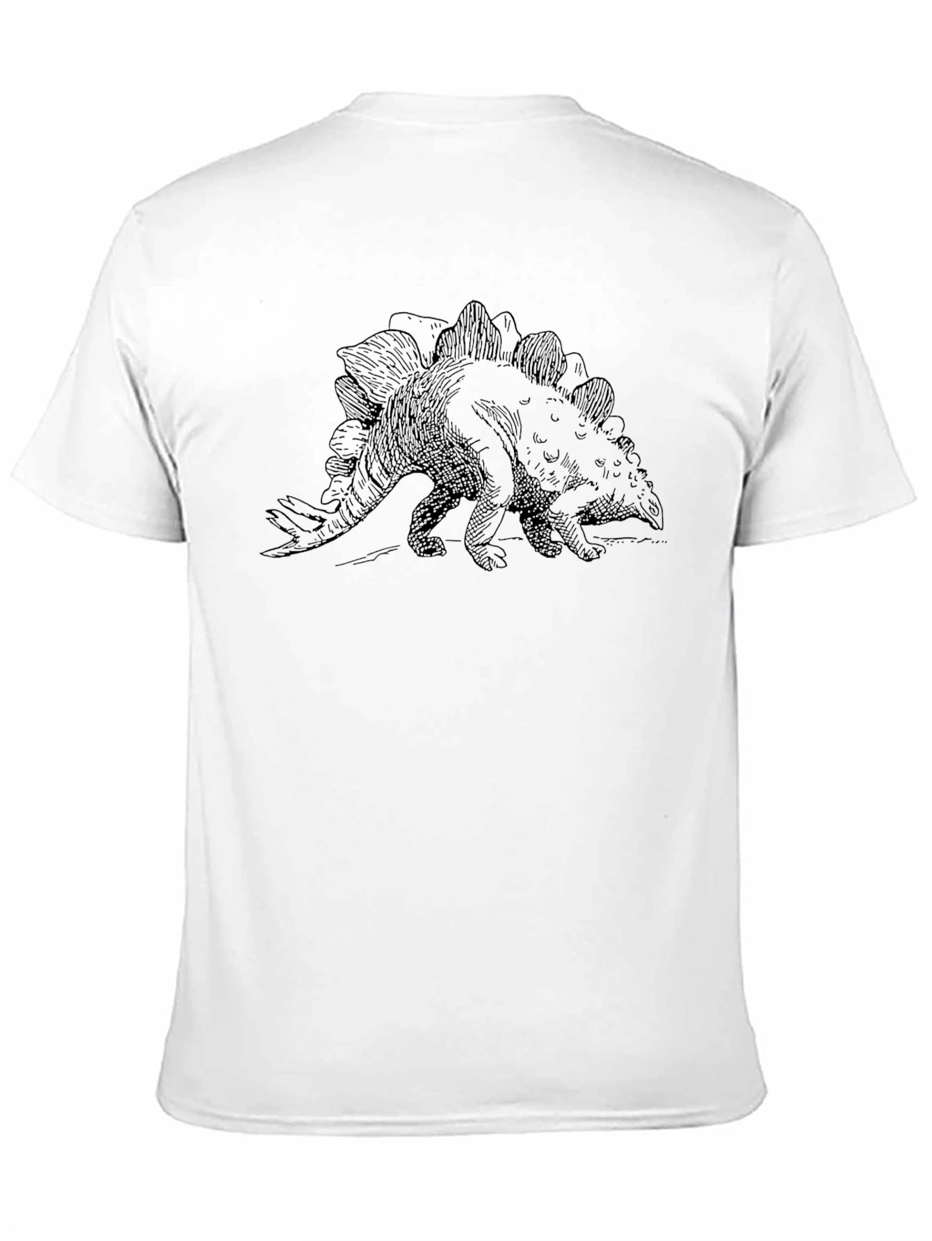 Stegosaurus Graphic Black T-Shirt - Dinosaur Tee