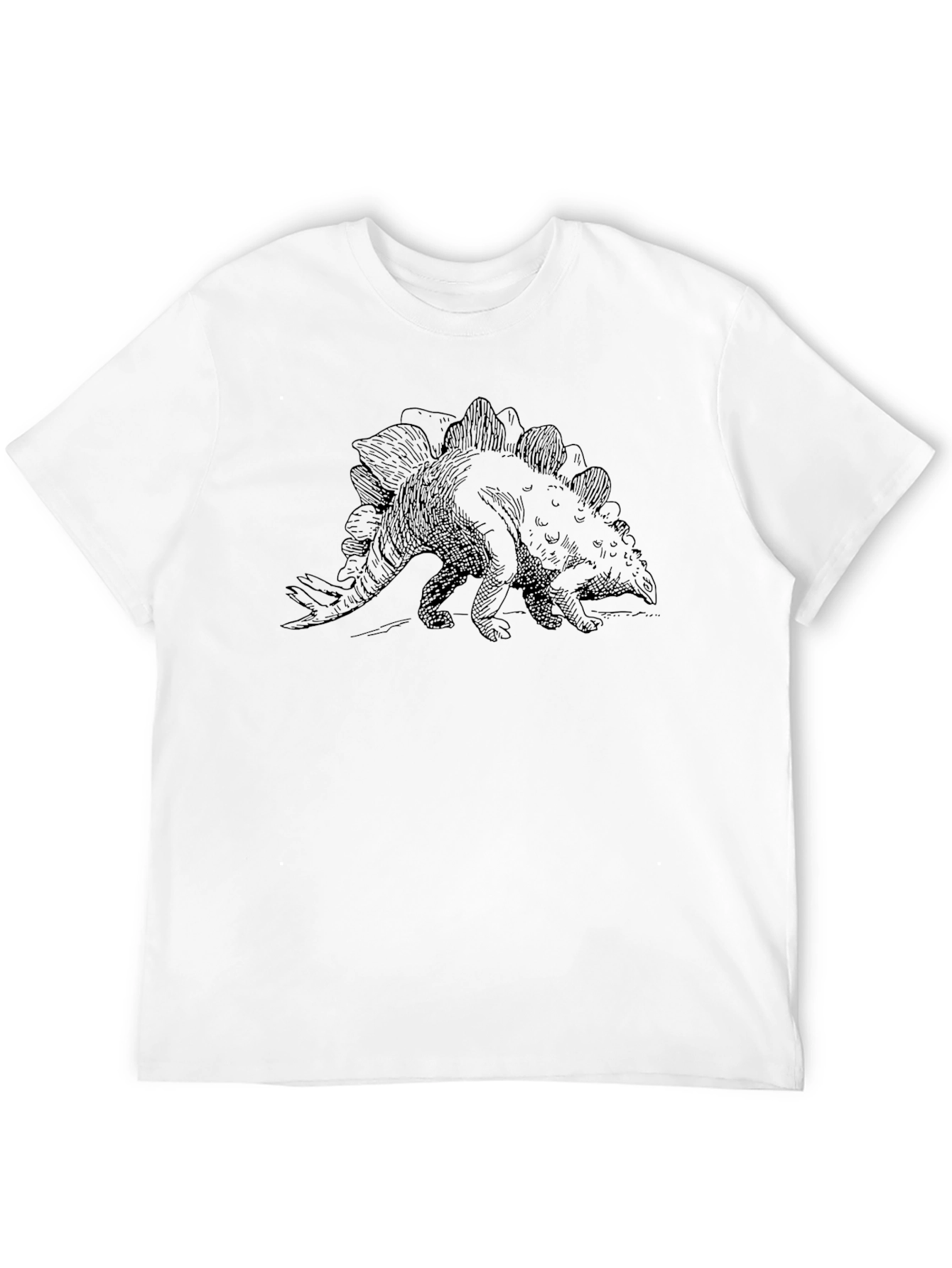 Stegosaurus Graphic Black T-Shirt - Dinosaur Tee