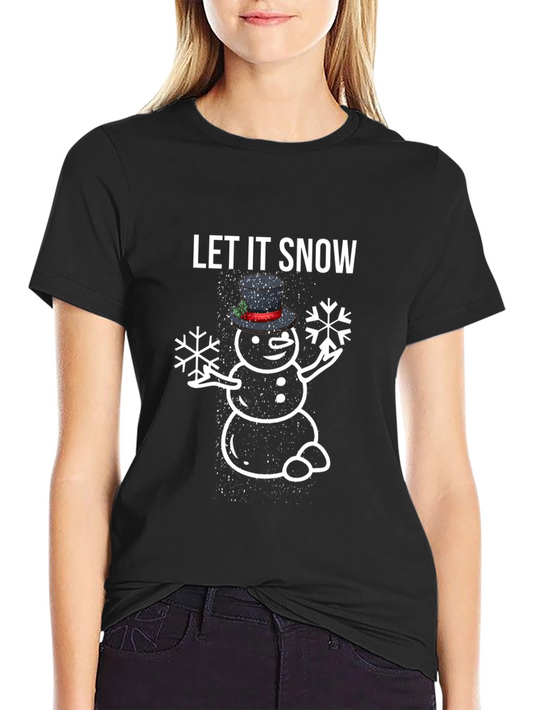 Let It Snow Snowman Graphic Tee