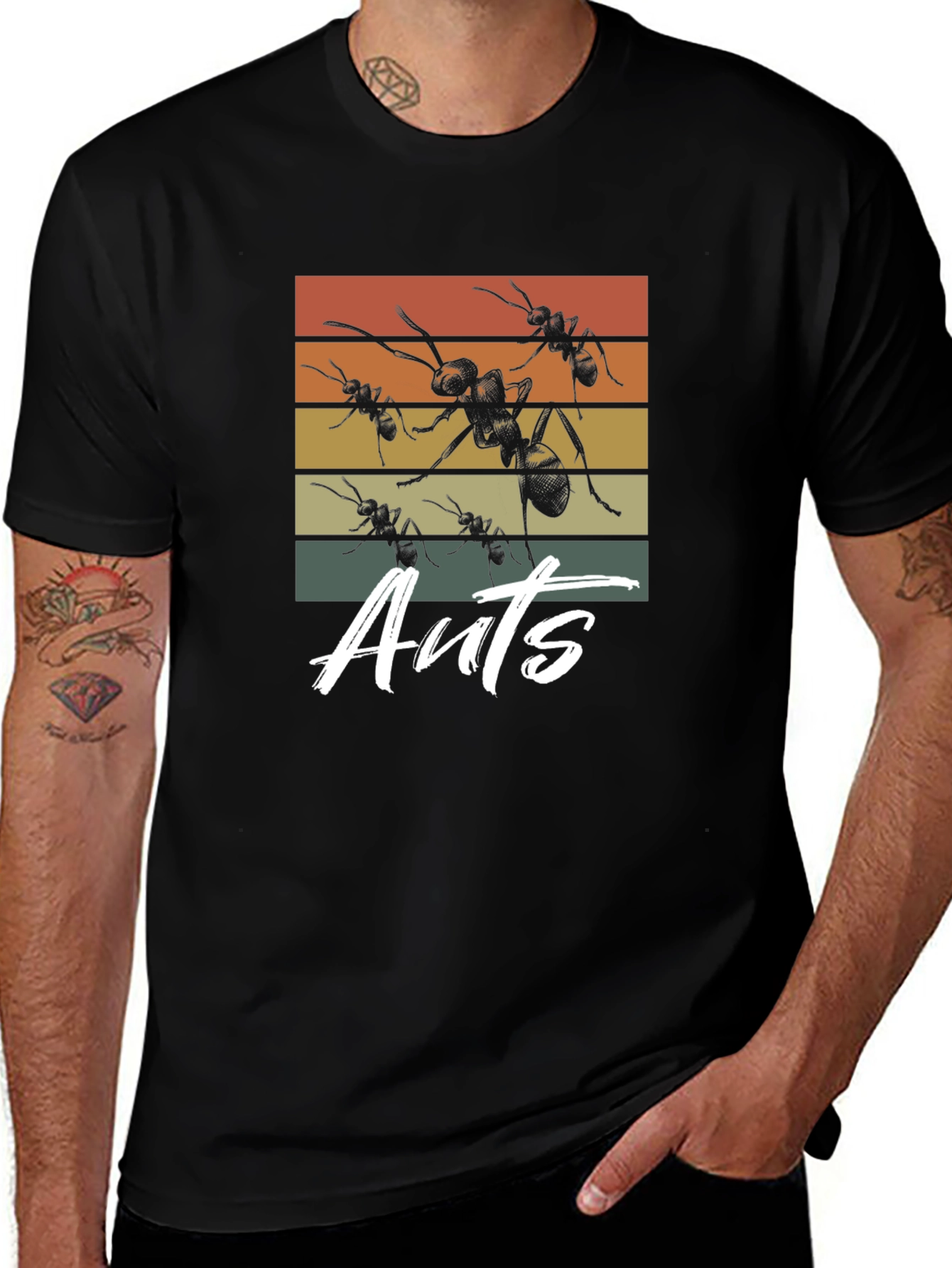 Retro Ants Graphic T-Shirt - Unisex