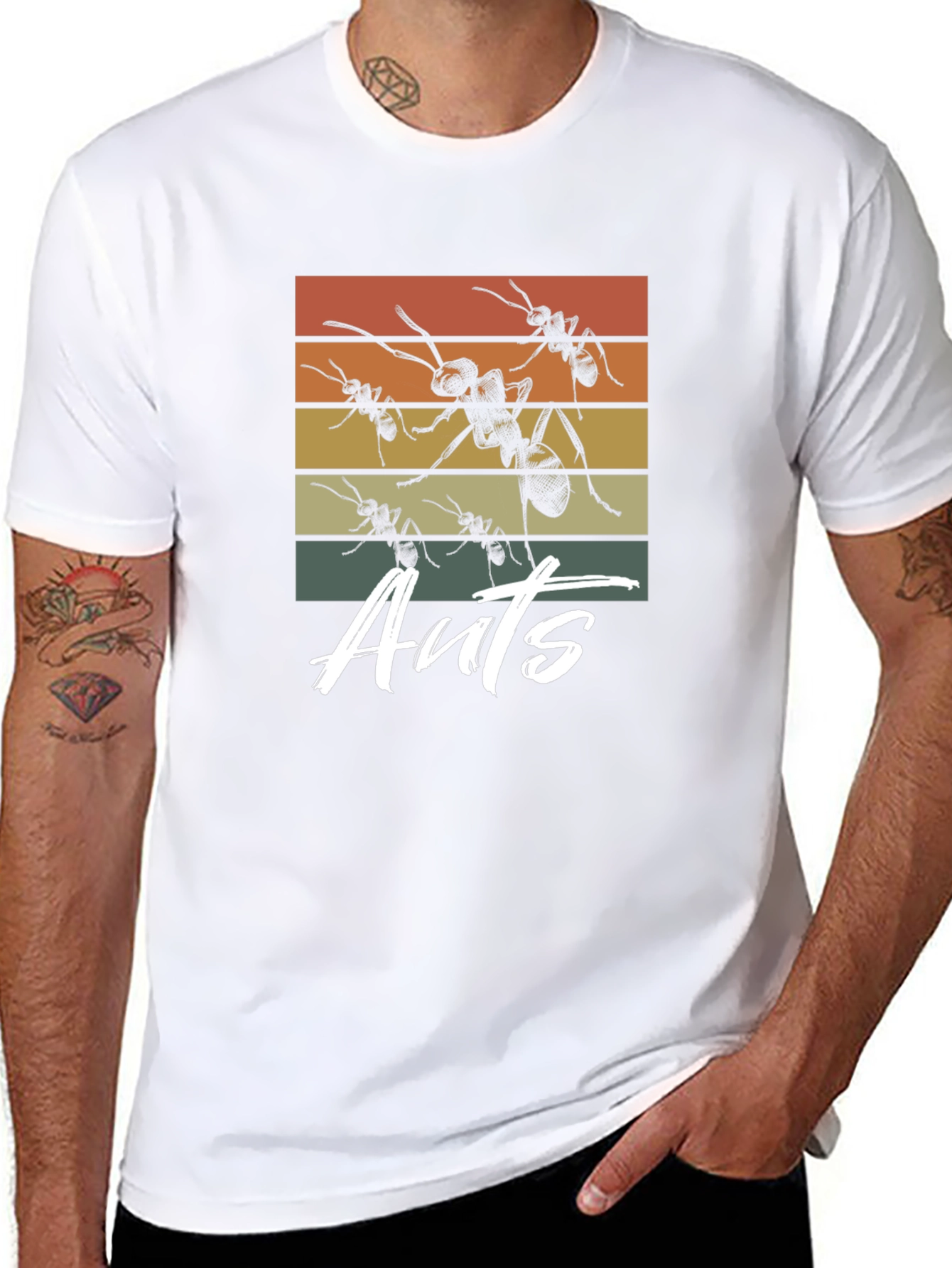 Retro Ants Graphic T-Shirt - Unisex