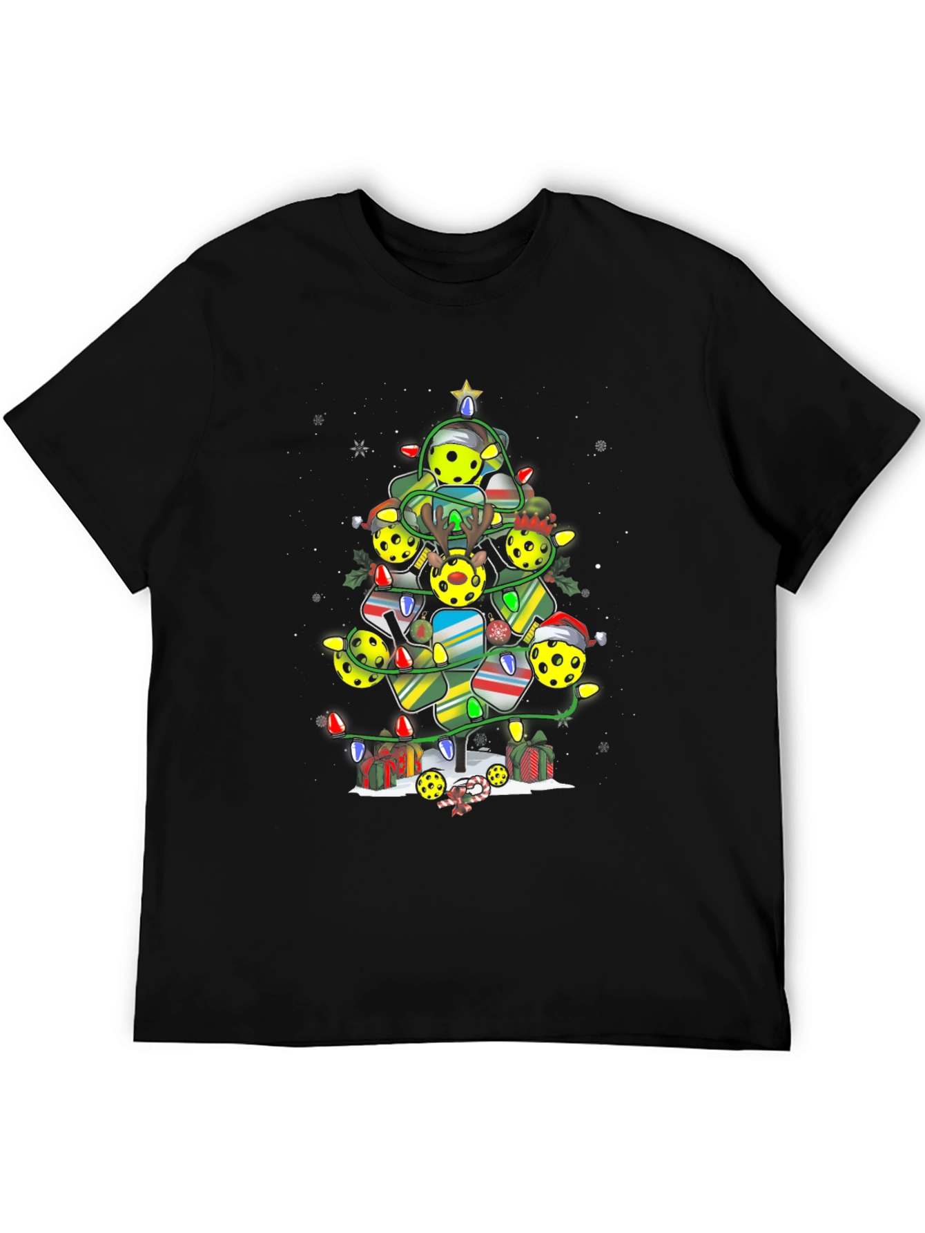 Pickleball Christmas Tree T-Shirt