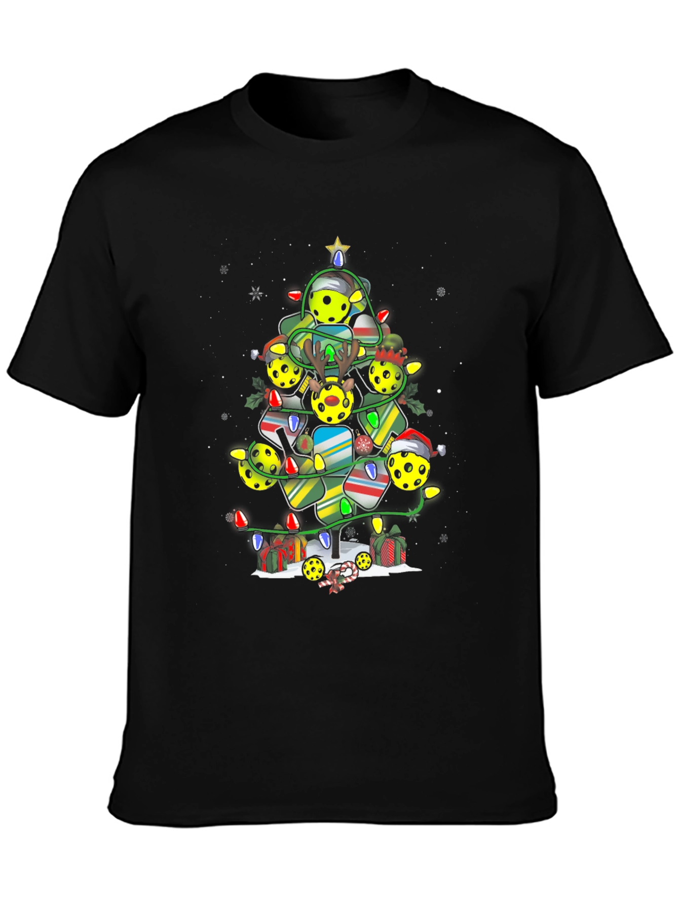 Pickleball Christmas Tree T-Shirt