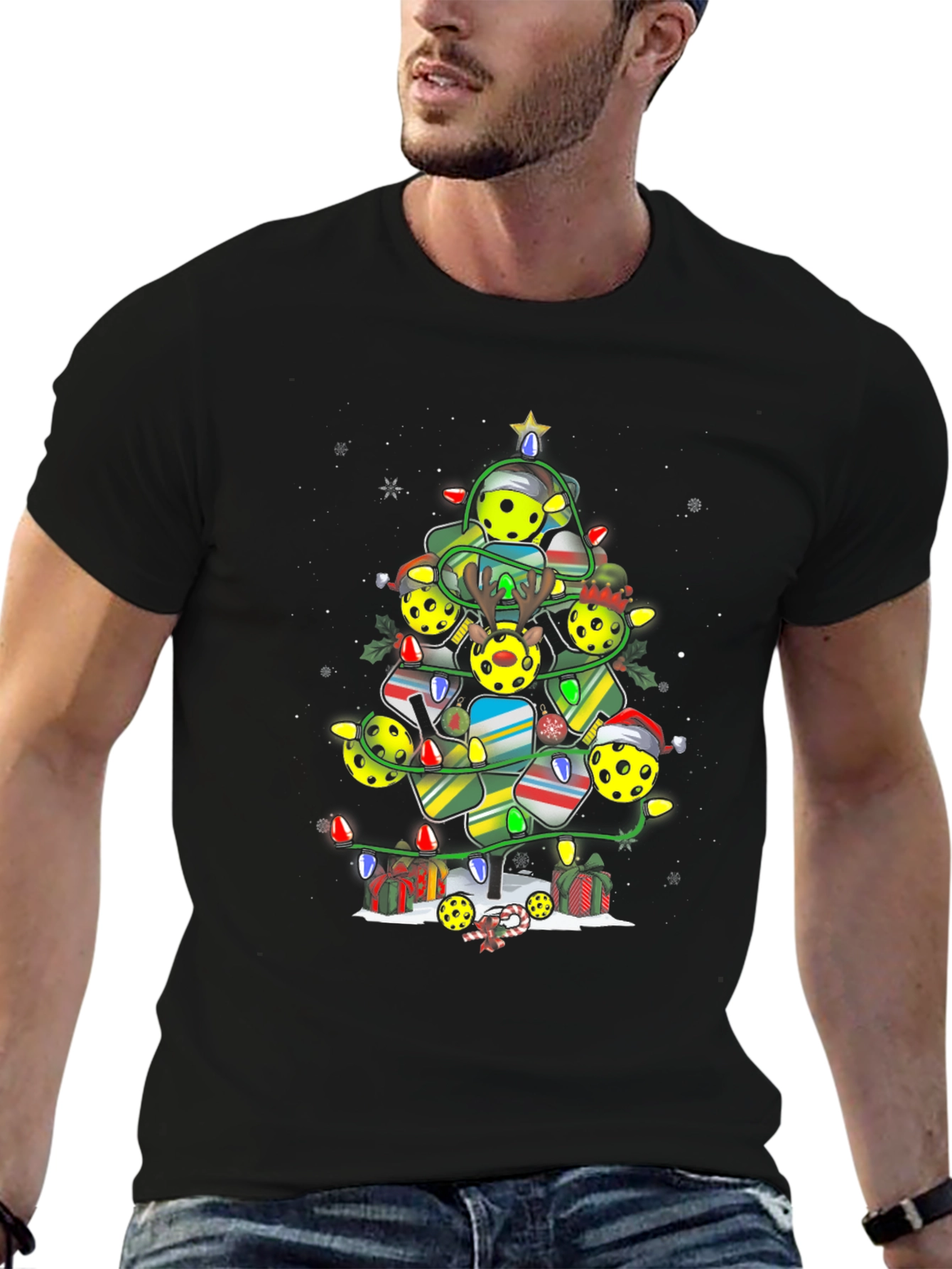 Pickleball Christmas Tree T-Shirt