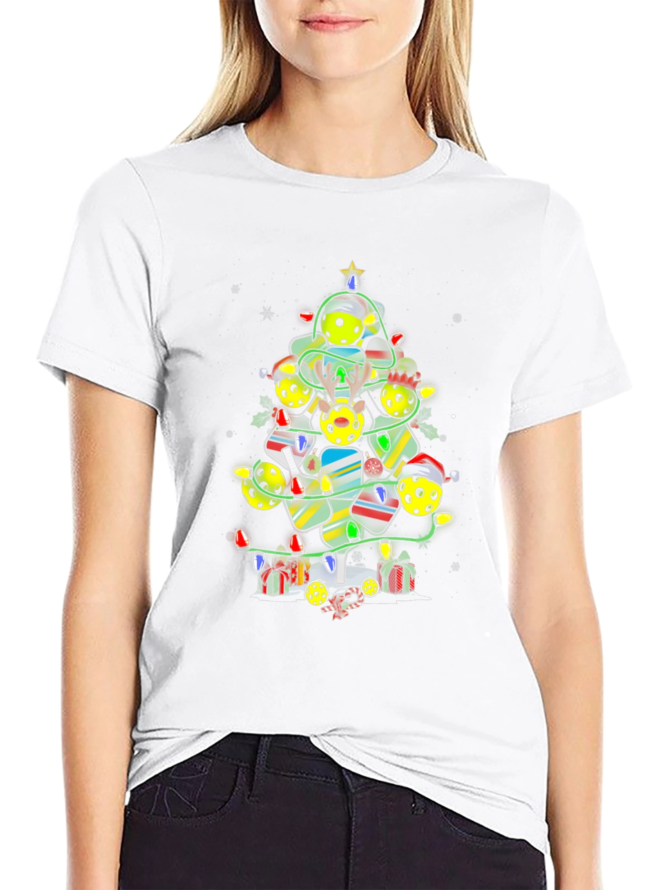 Pickleball Christmas Tree T-Shirt