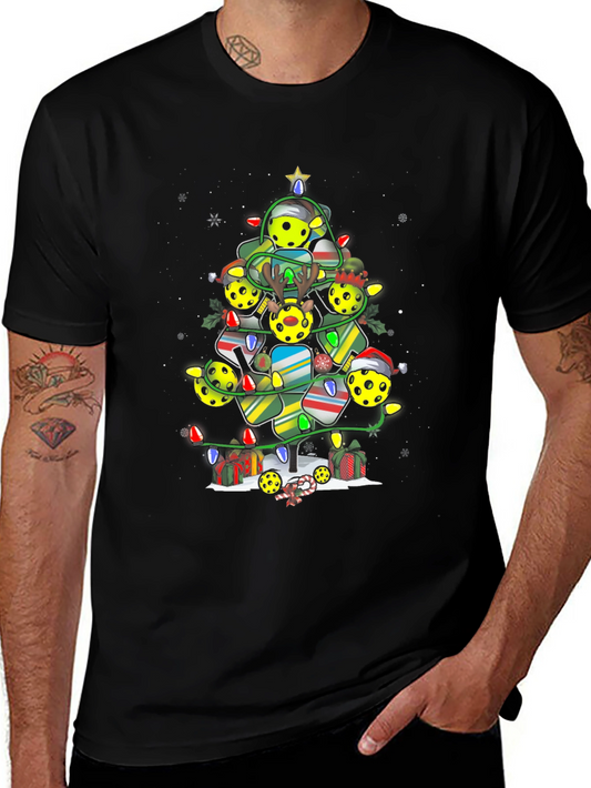 Pickleball Christmas Tree T-Shirt