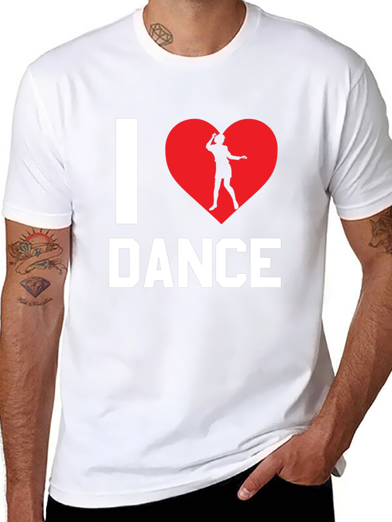 I Love Dance T-Shirt - Black Cotton Graphic Tee
