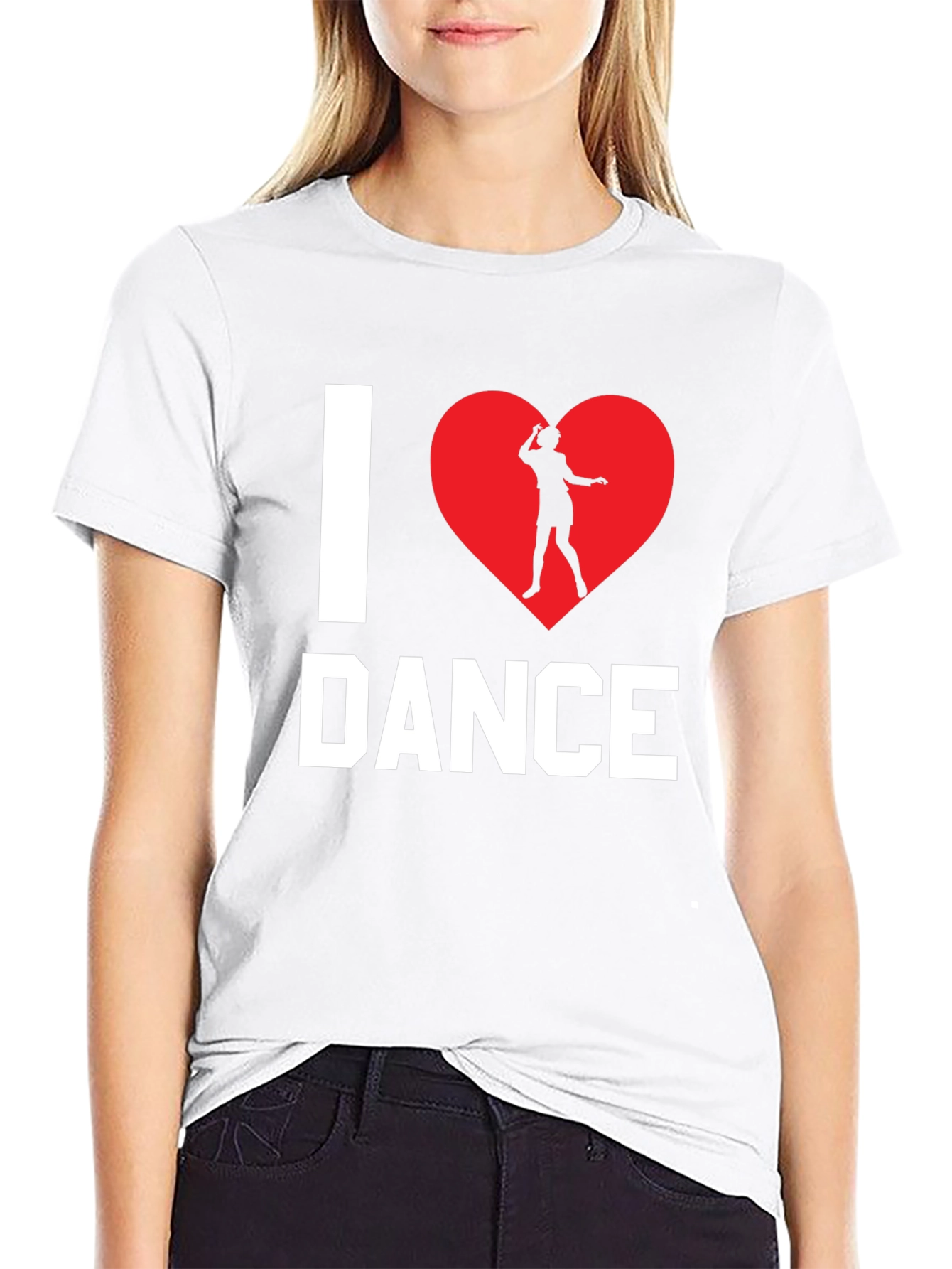 I Love Dance T-Shirt - Black Cotton Graphic Tee