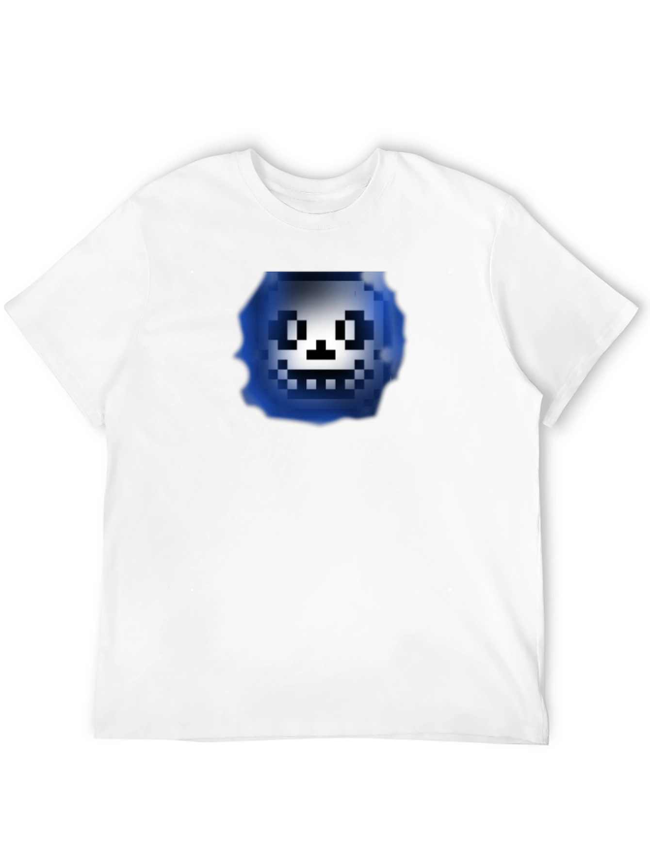 Pixelated Character Graphic Black T-Shirt