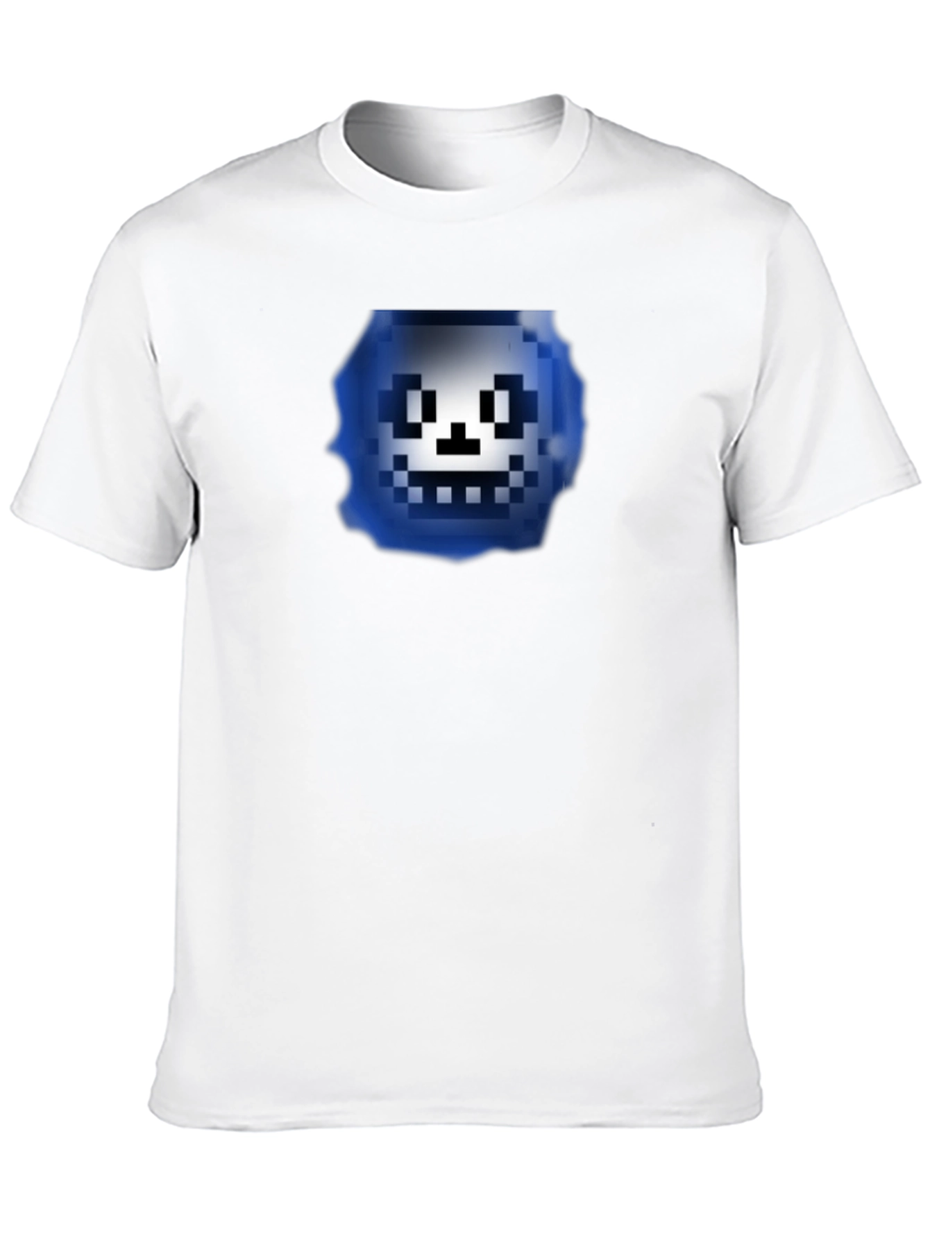 Pixelated Character Graphic Black T-Shirt
