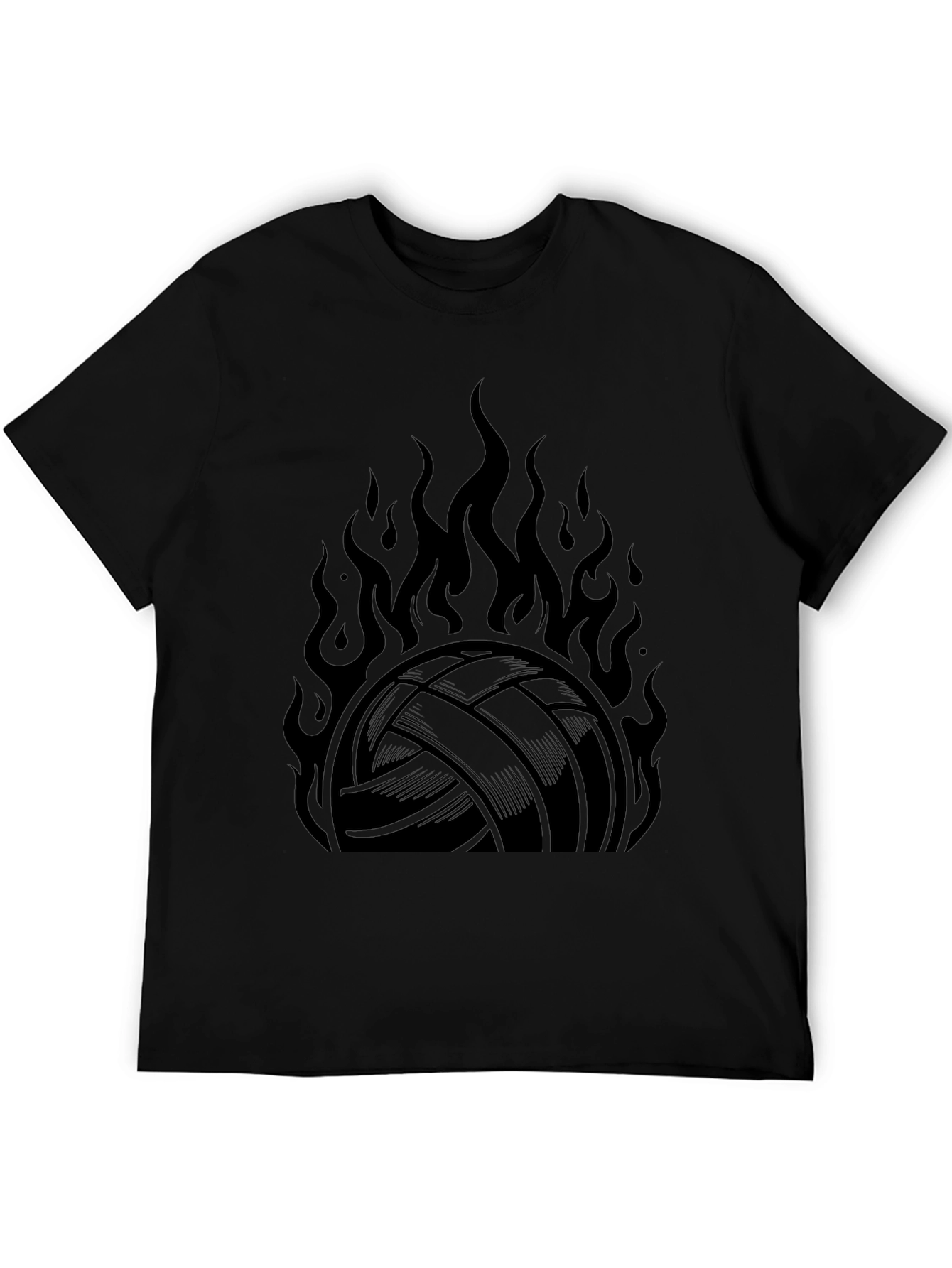Volleyball on Fire Graphic T-Shirt