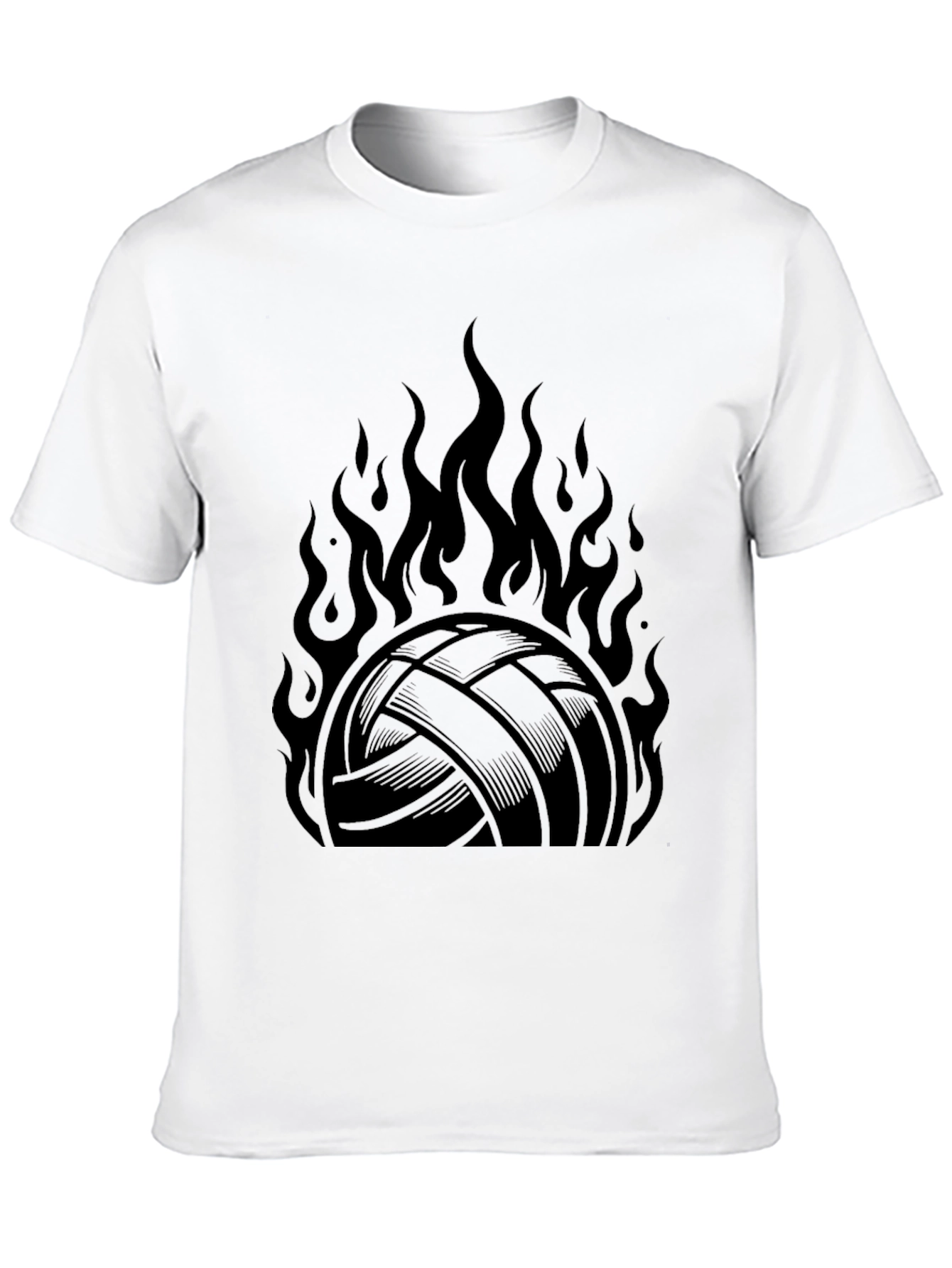 Volleyball on Fire Graphic T-Shirt