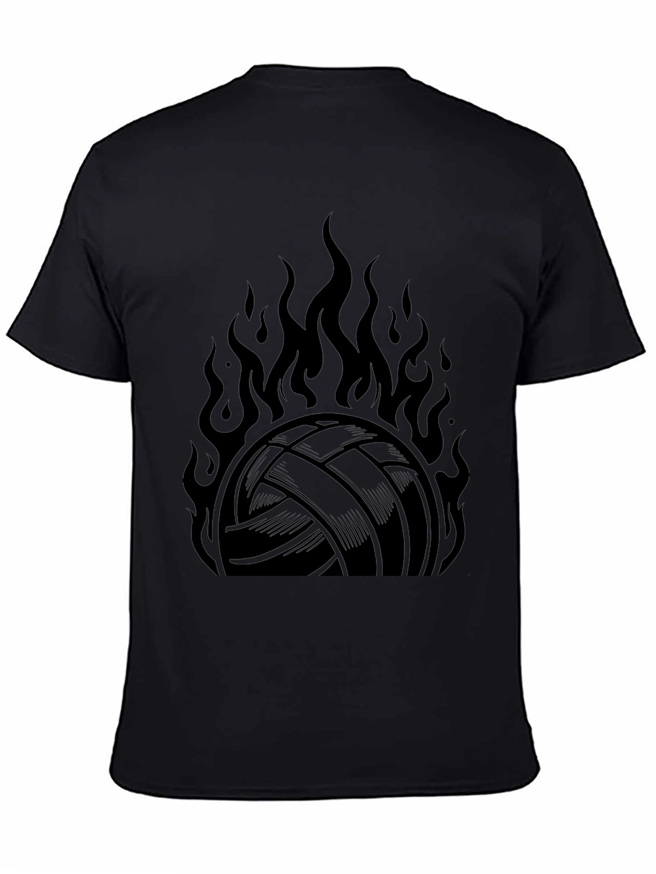 Volleyball on Fire Graphic T-Shirt