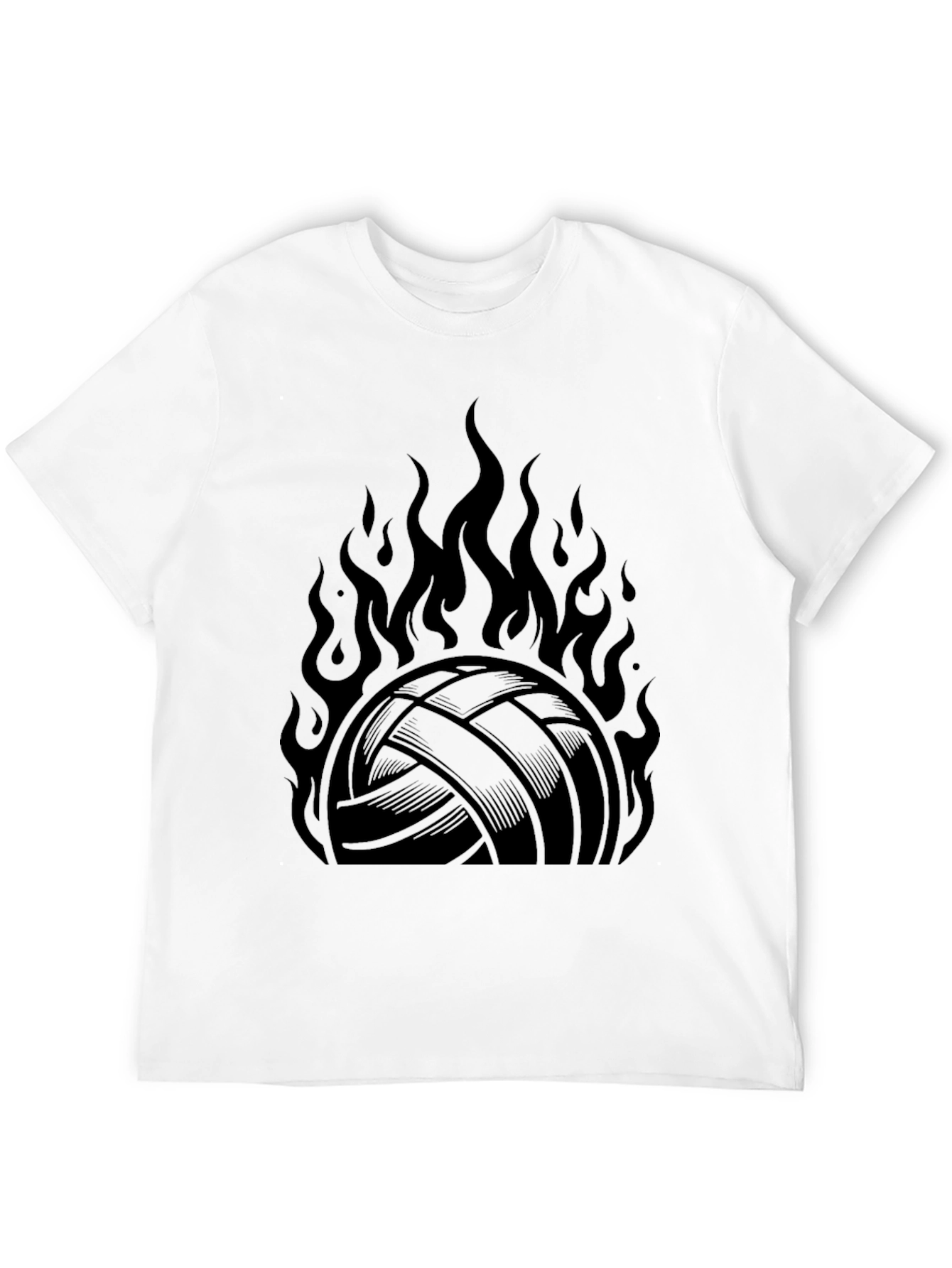 Volleyball on Fire Graphic T-Shirt