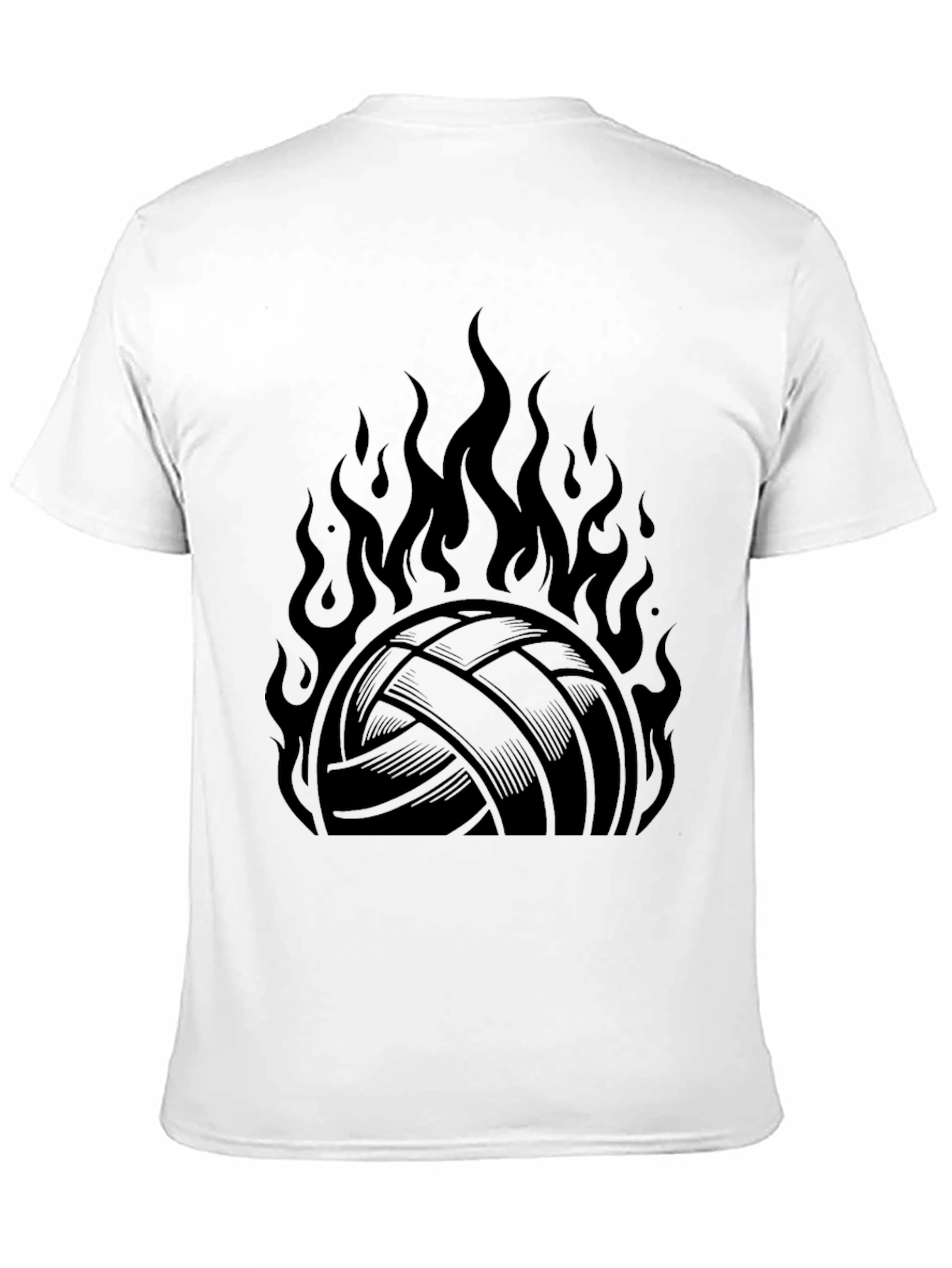 Volleyball on Fire Graphic T-Shirt