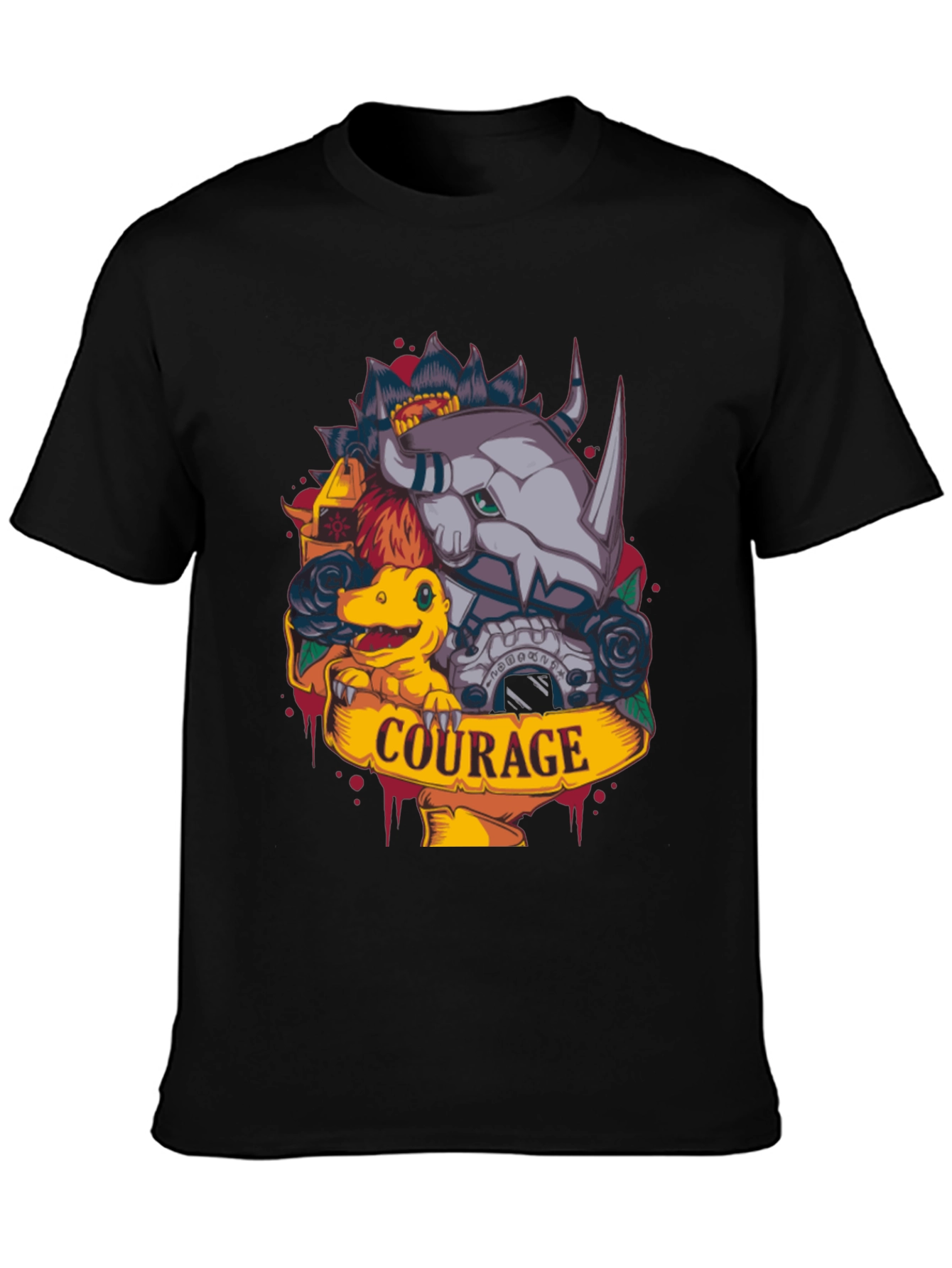 Courage Digimon Black T-Shirt