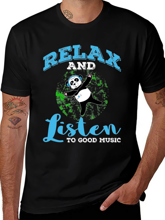 Relax and Listen Panda T-Shirt