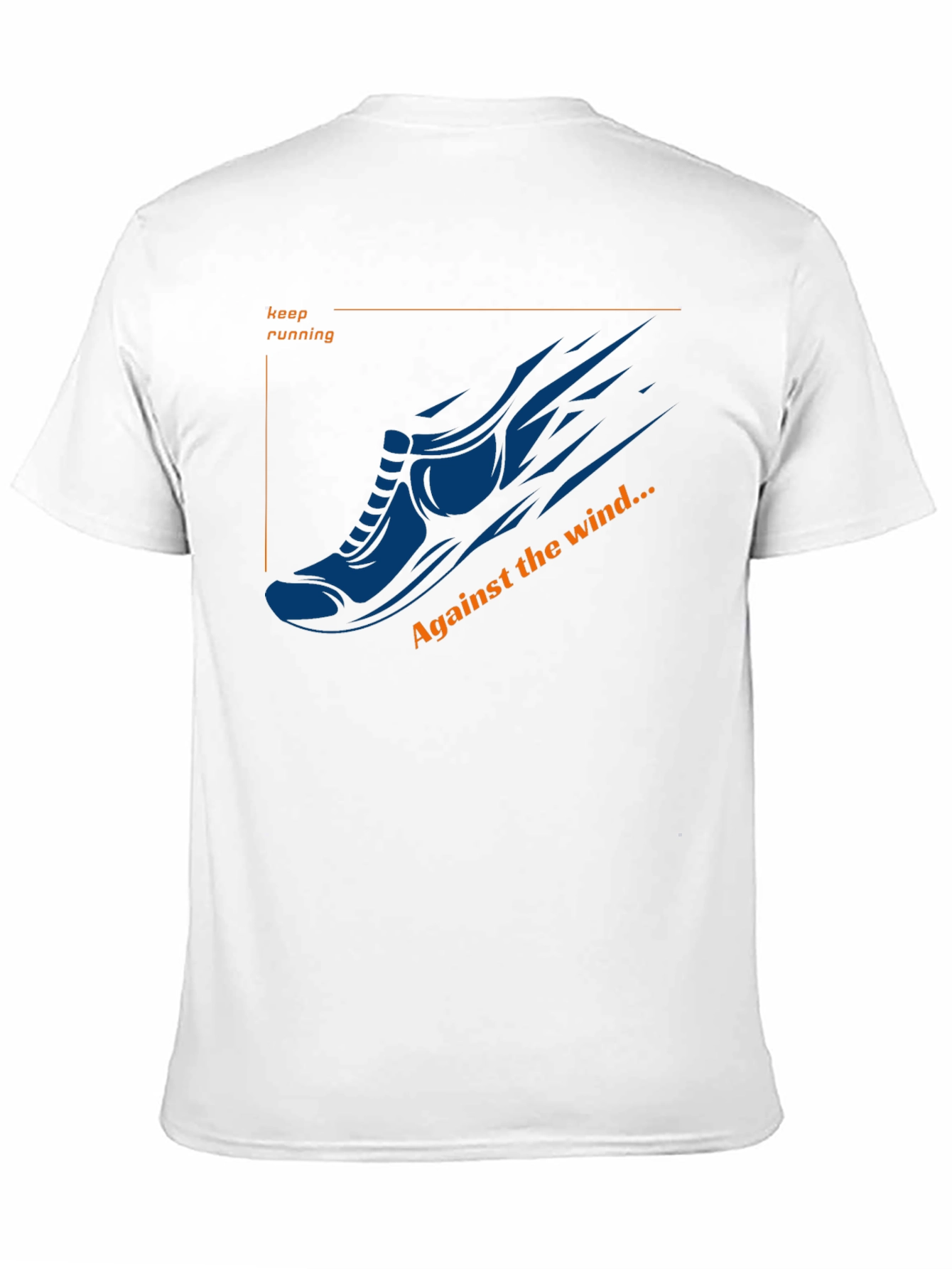 Mens Running Shoe Graphic T-Shirt - Against the Wind