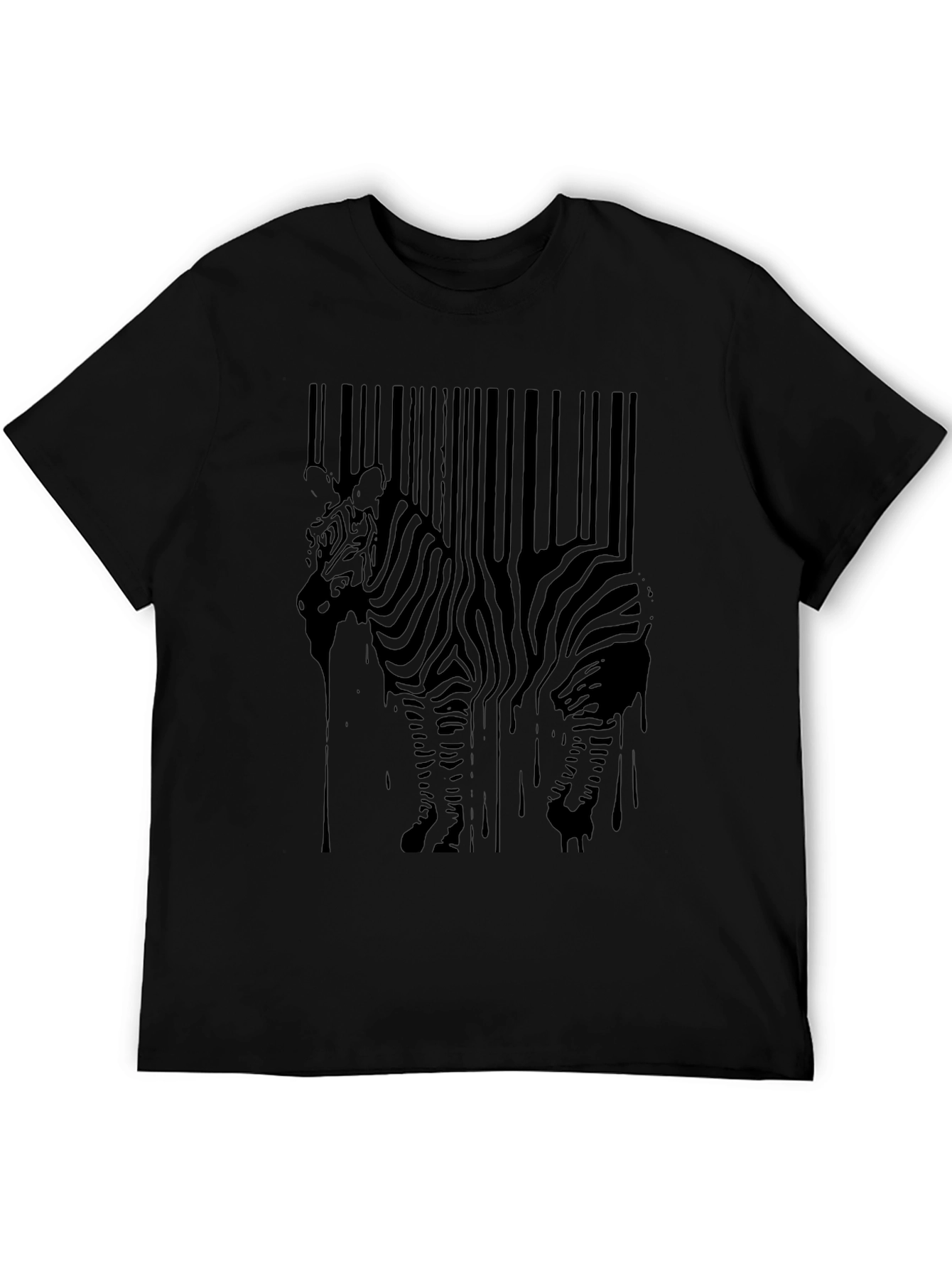 Zebra Barcode Mens Graphic T-Shirt - Cool Print