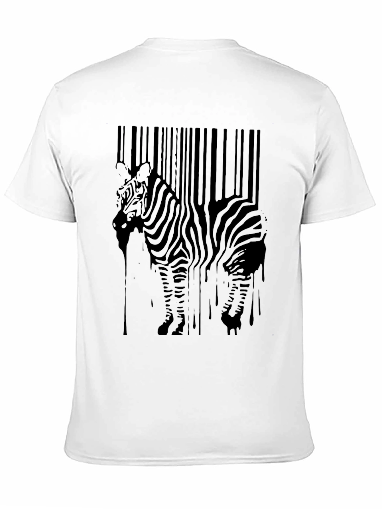 Zebra Barcode Mens Graphic T-Shirt - Cool Print