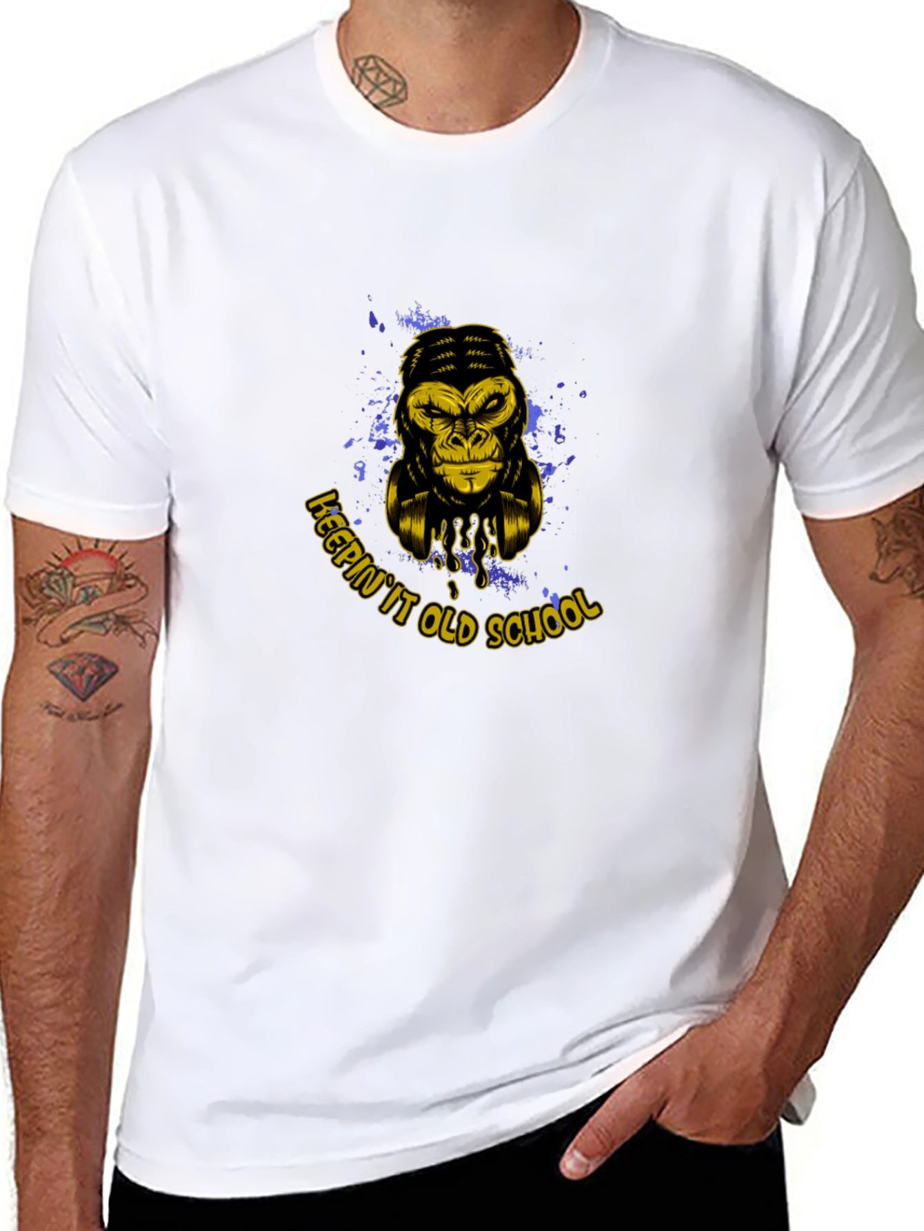 Keepin It Old School Gorilla Graphic T-Shirt