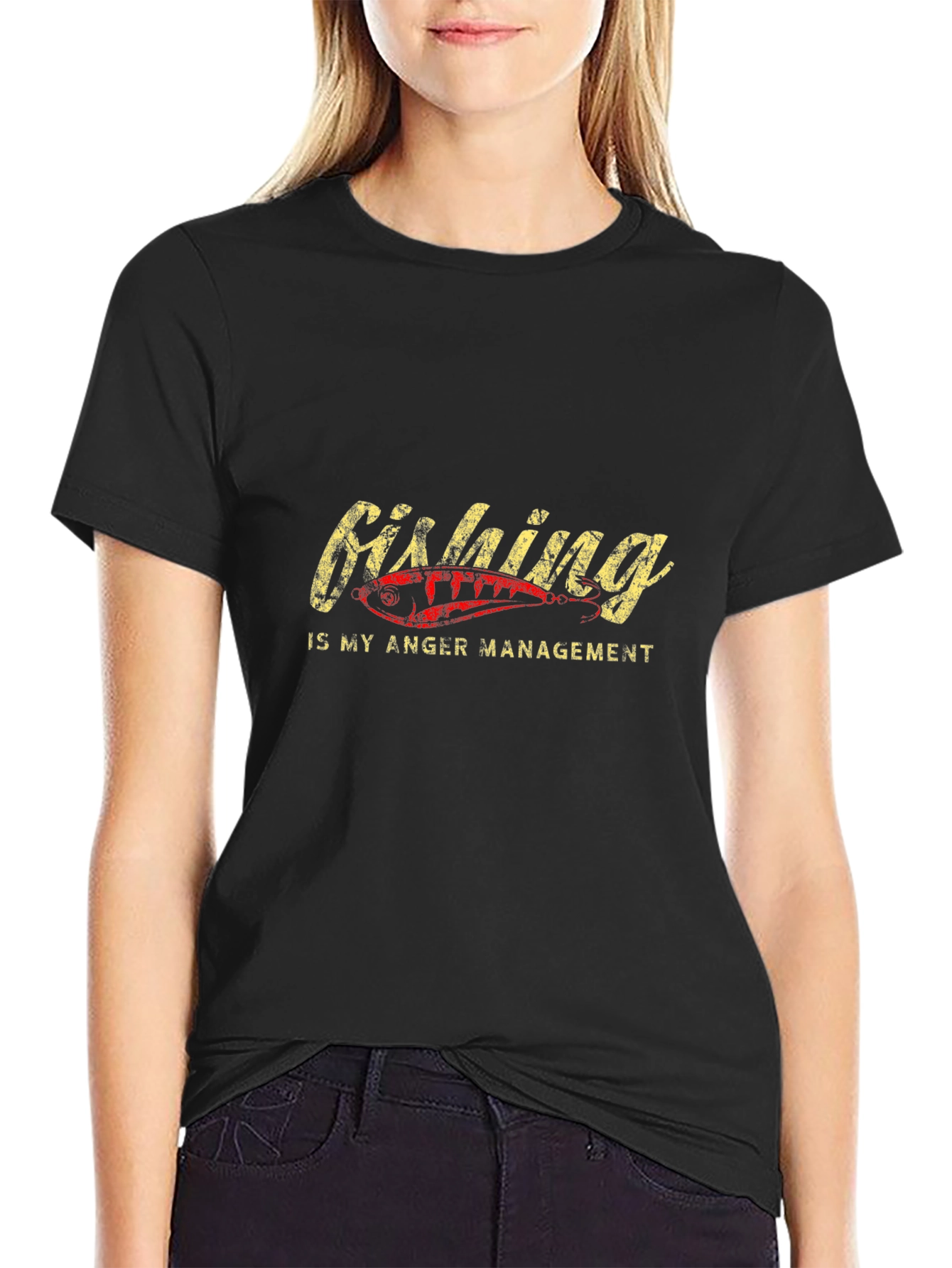 Fishing is My Anger Management Graphic T-Shirt