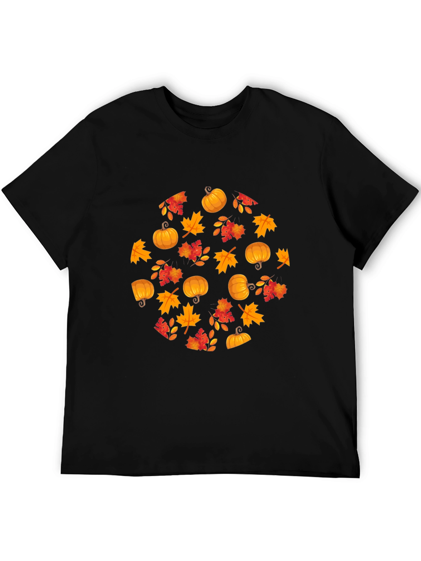 Fall Harvest Pumpkin Leaf T-Shirt