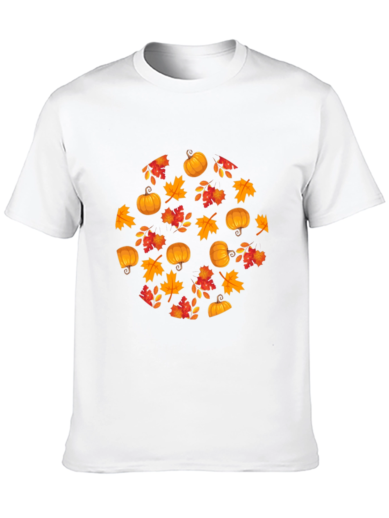 Fall Harvest Pumpkin Leaf T-Shirt