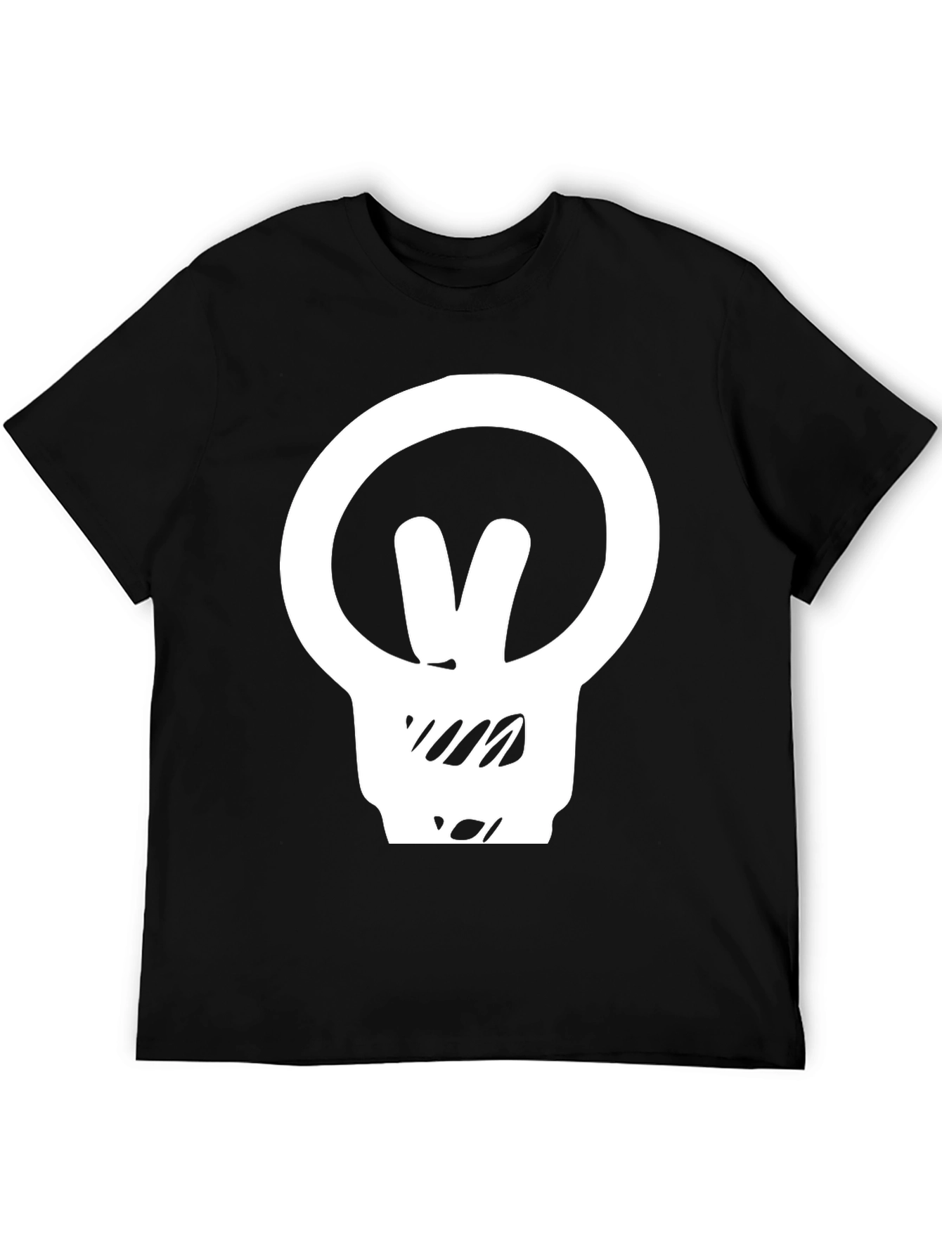 Modern Light Bulb Graphic Tee - Black