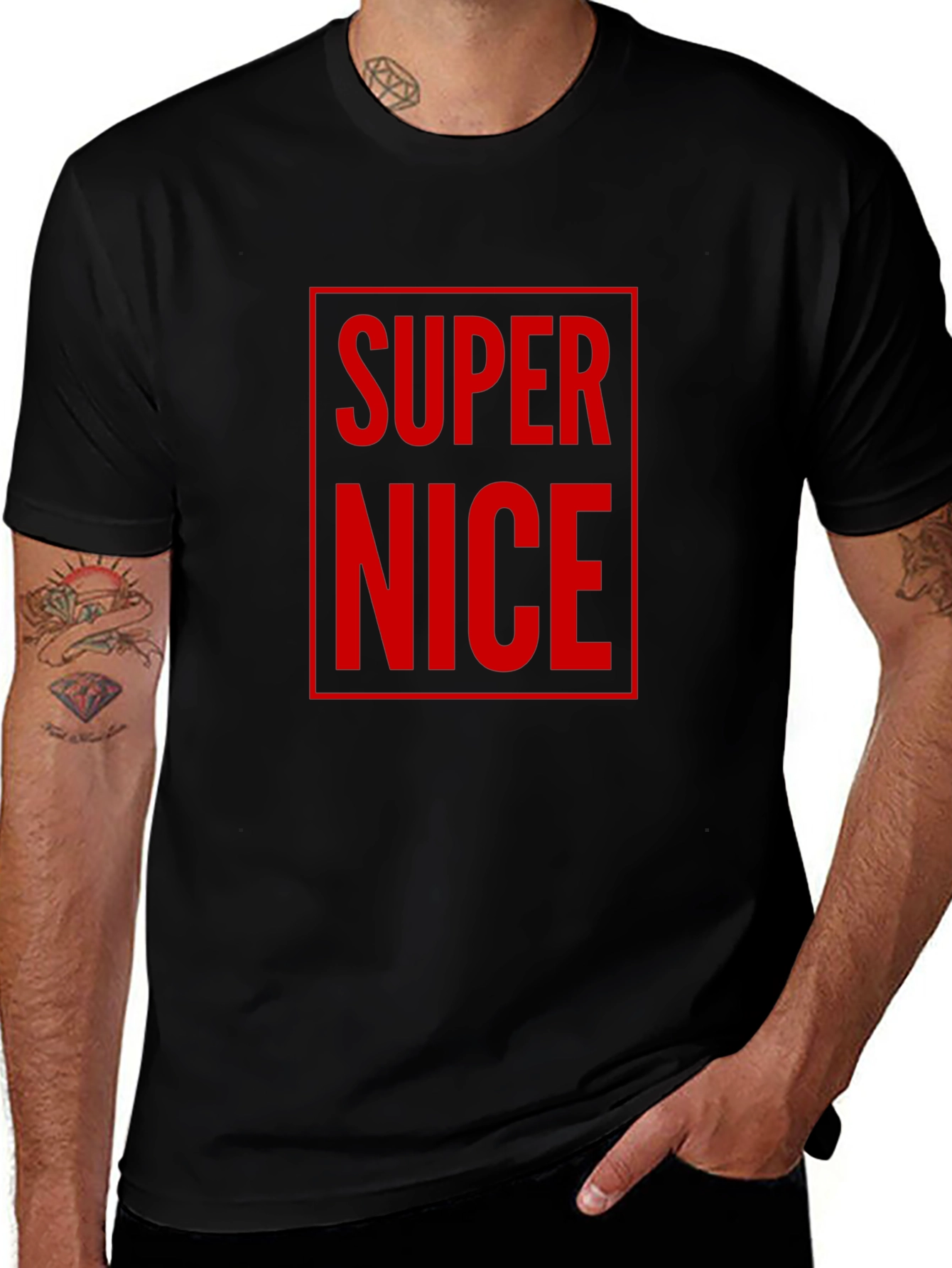 Super Nice Graphic Tee - Mens Black T-Shirt