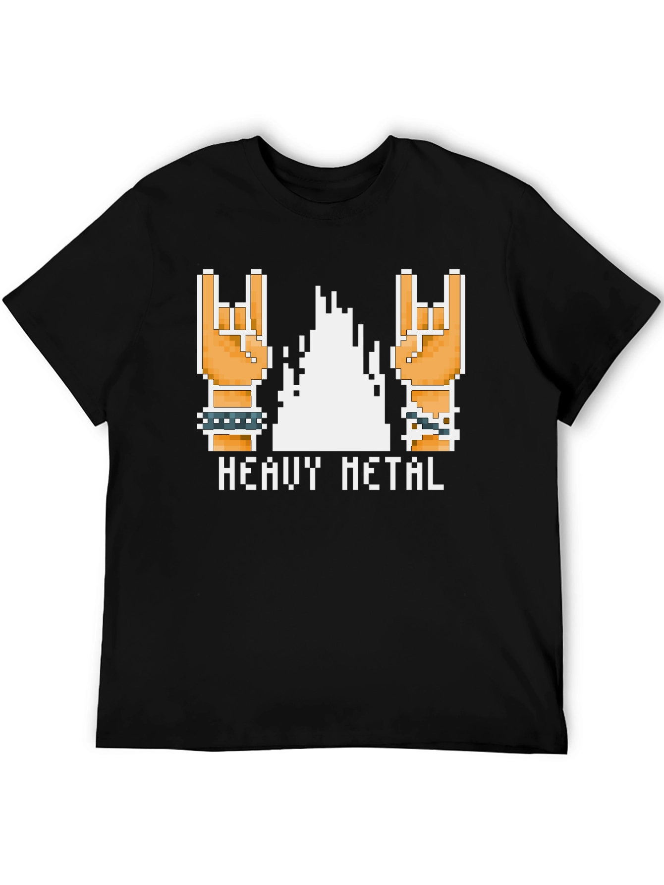 Heavy Metal Pixel Art T-Shirt - Rock On!