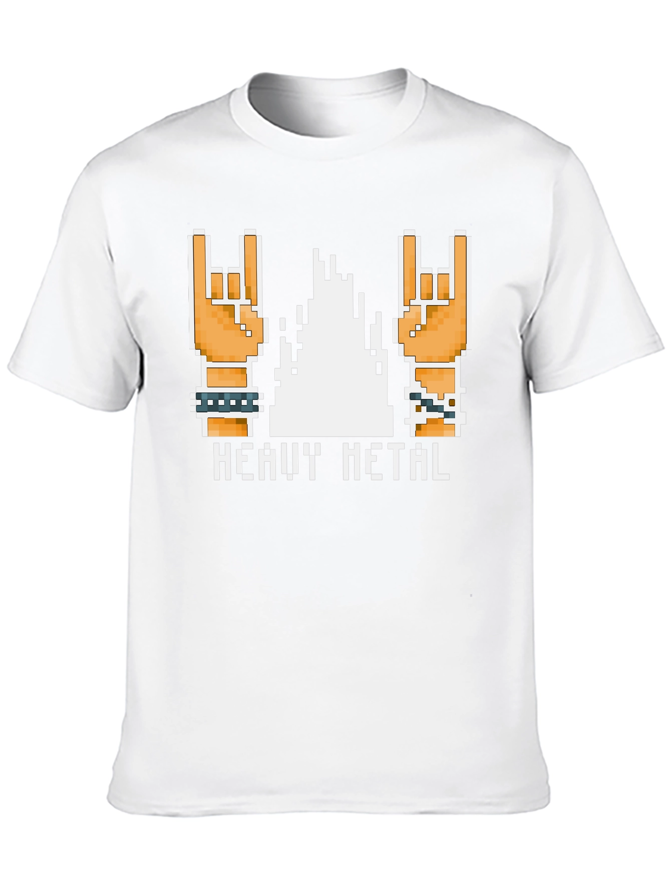 Heavy Metal Pixel Art T-Shirt - Rock On!
