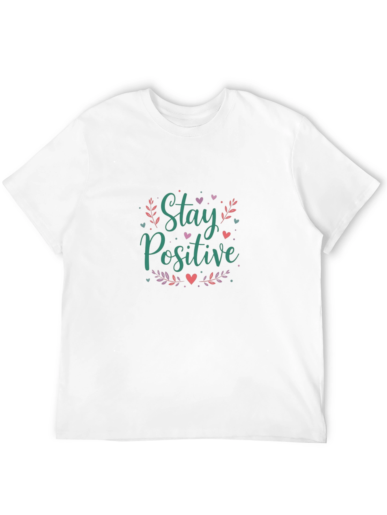 Stay Positive Graphic T-Shirt - Unisex Black Tee