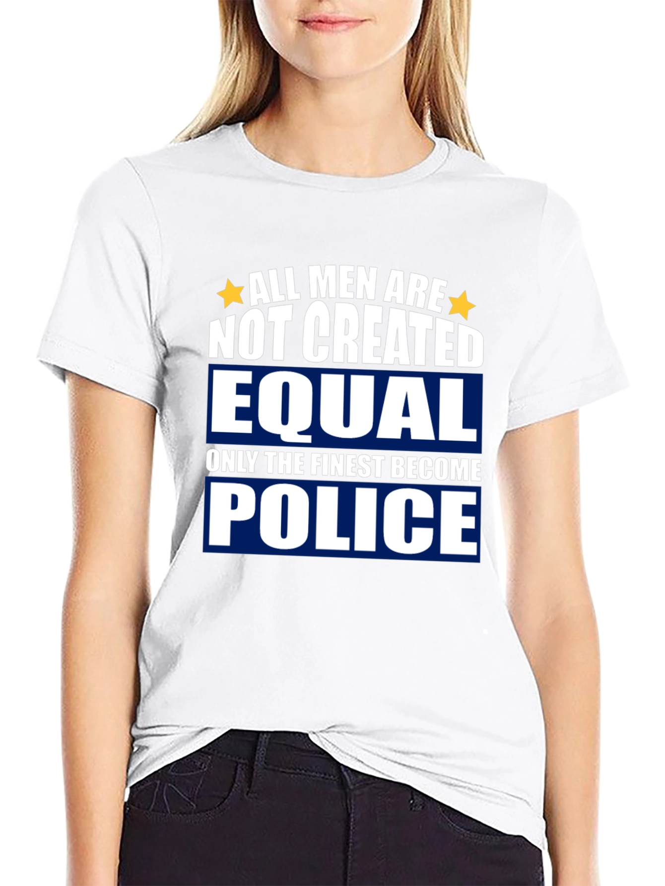 Finest Police Graphic Tee - Black Cotton
