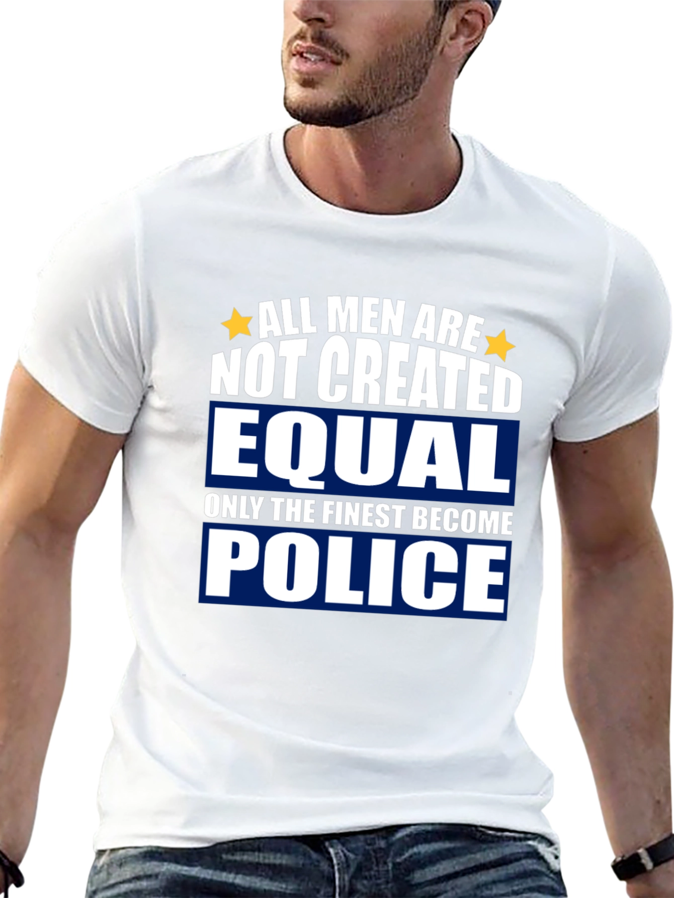 Finest Police Graphic Tee - Black Cotton