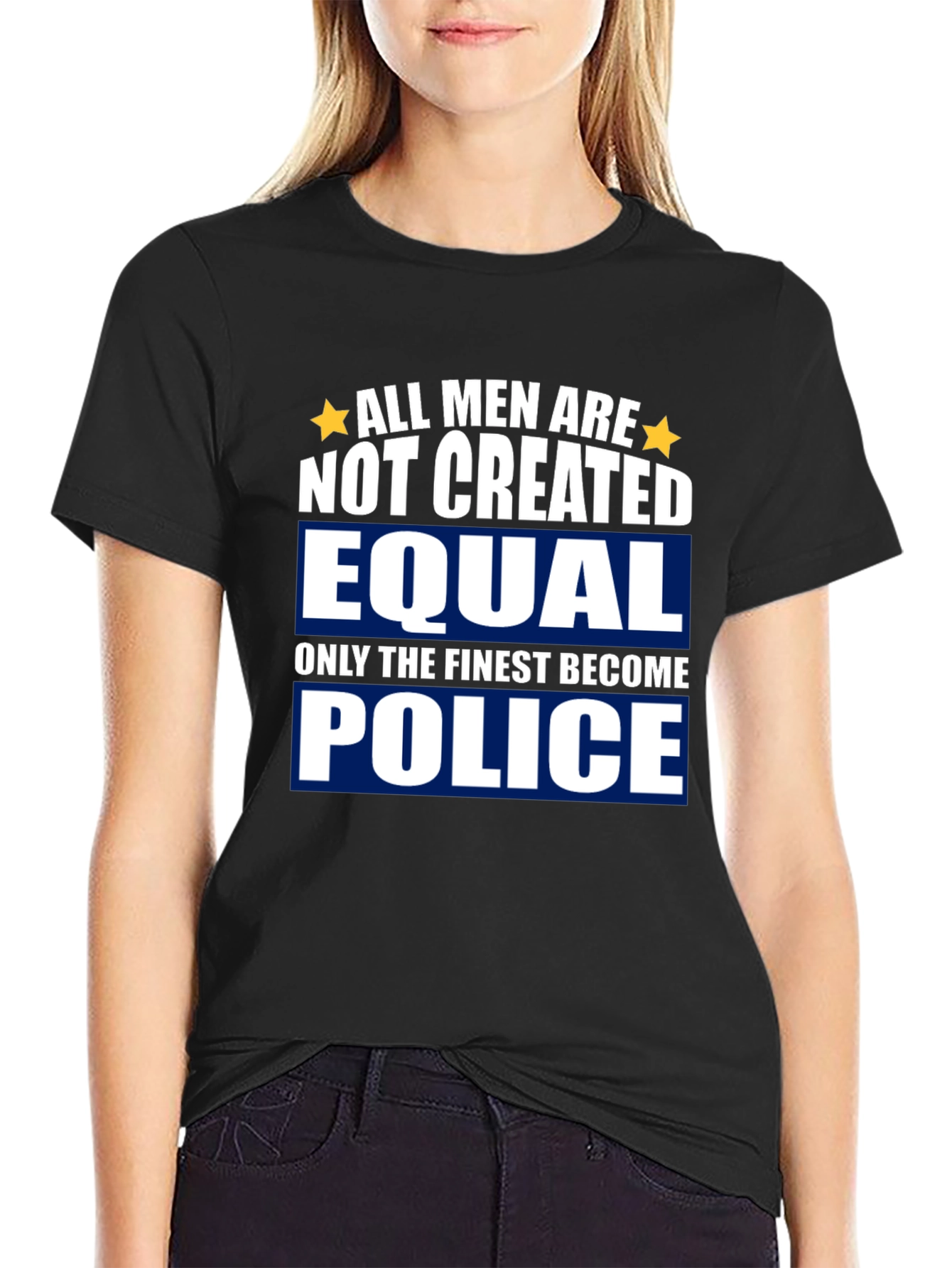 Finest Police Graphic Tee - Black Cotton