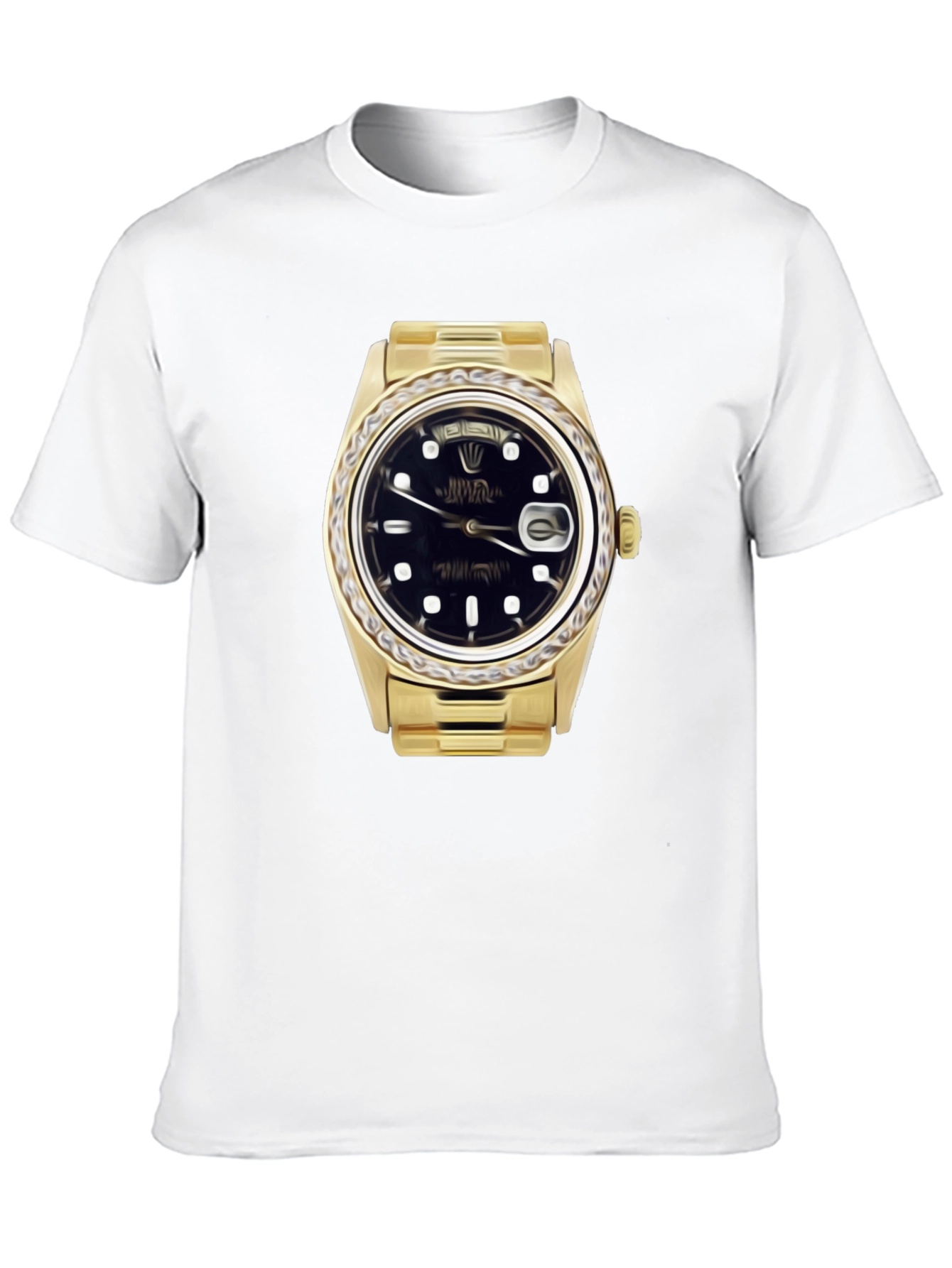 Statement Tee: Golden Watch Graphic