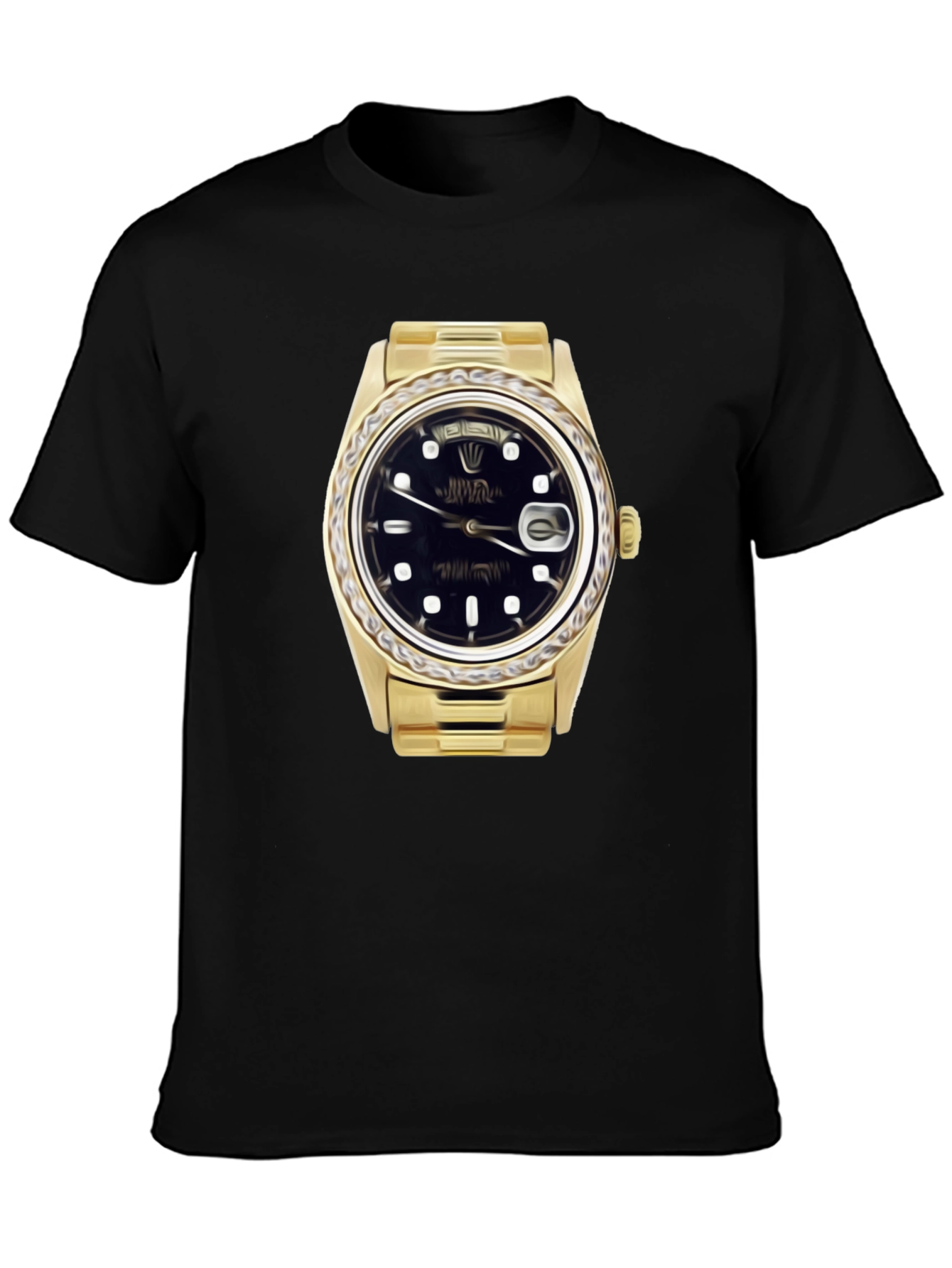 Statement Tee: Golden Watch Graphic