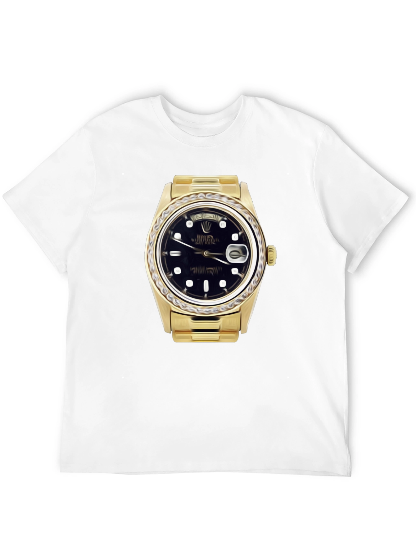 Statement Tee: Golden Watch Graphic