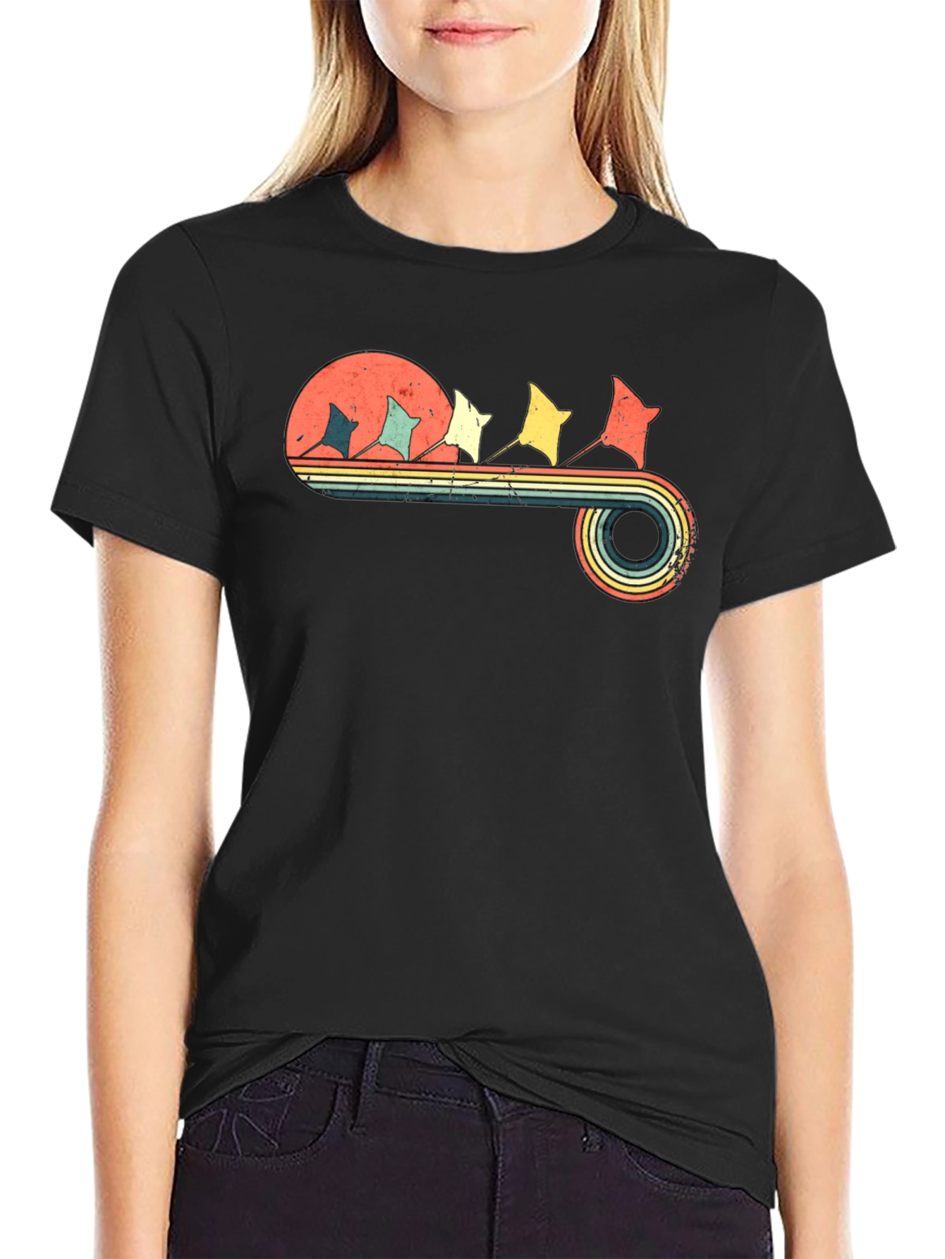 Retro Stingray Graphic T-Shirt