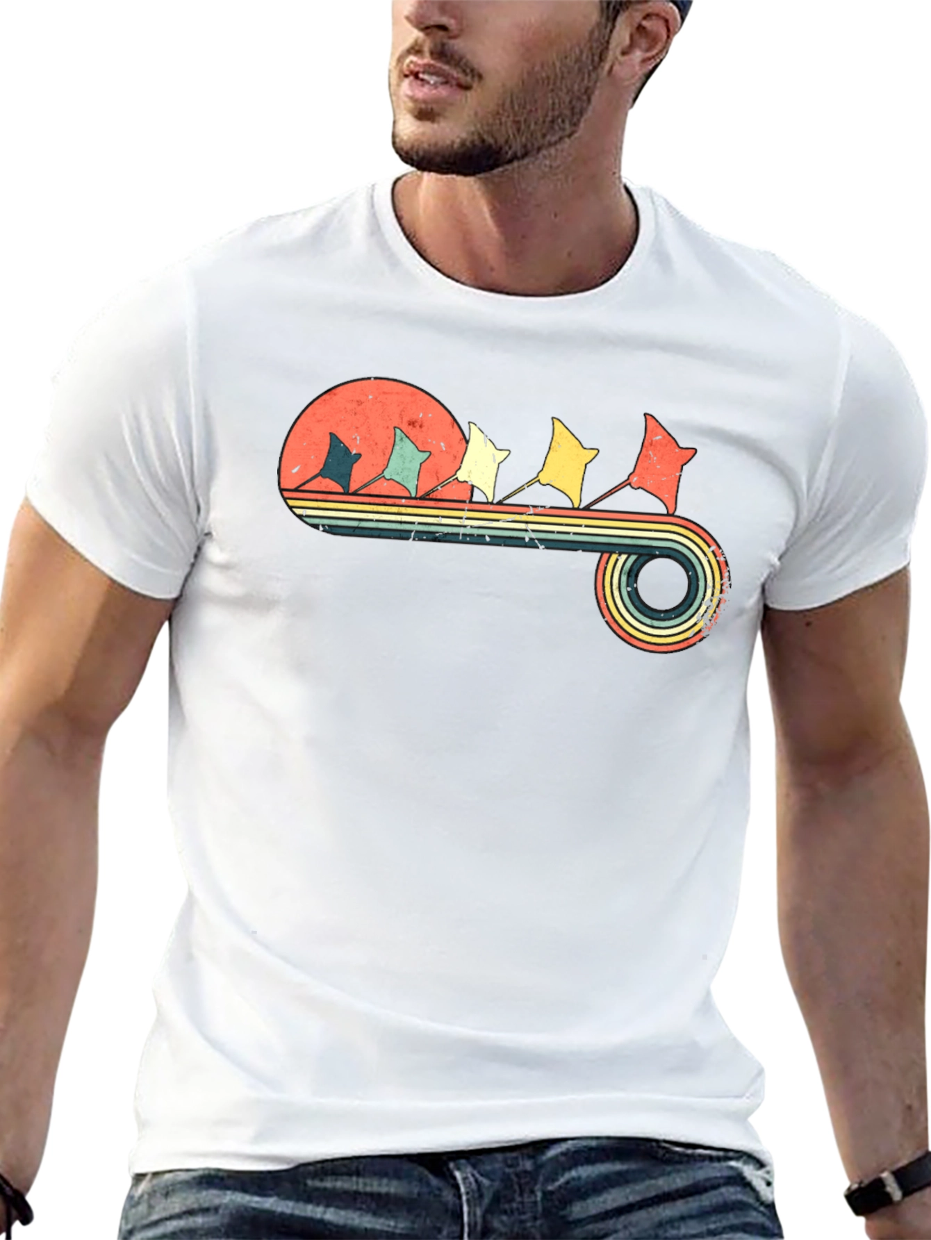 Retro Stingray Graphic T-Shirt
