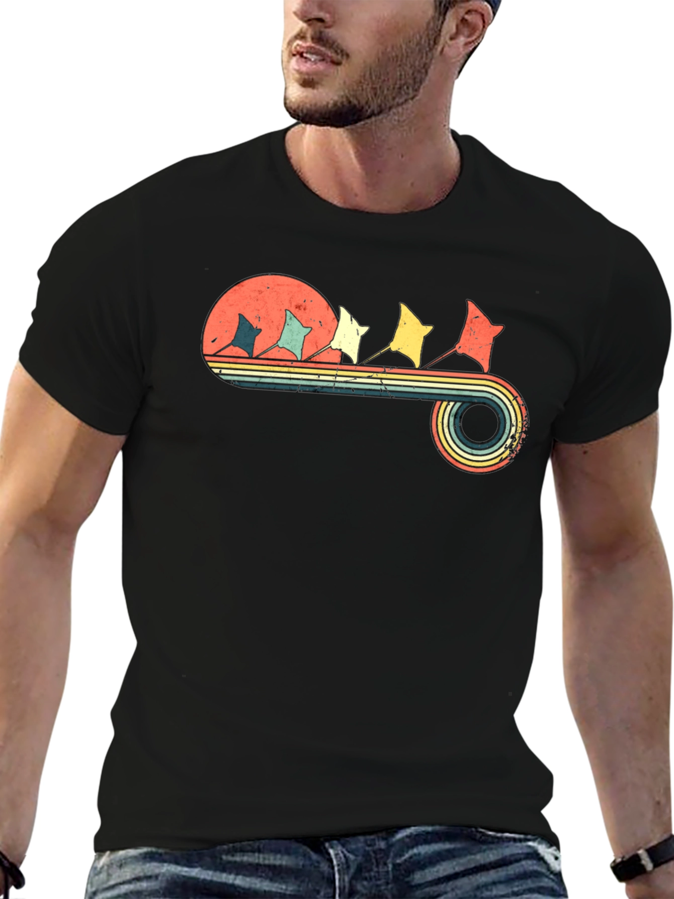 Retro Stingray Graphic T-Shirt