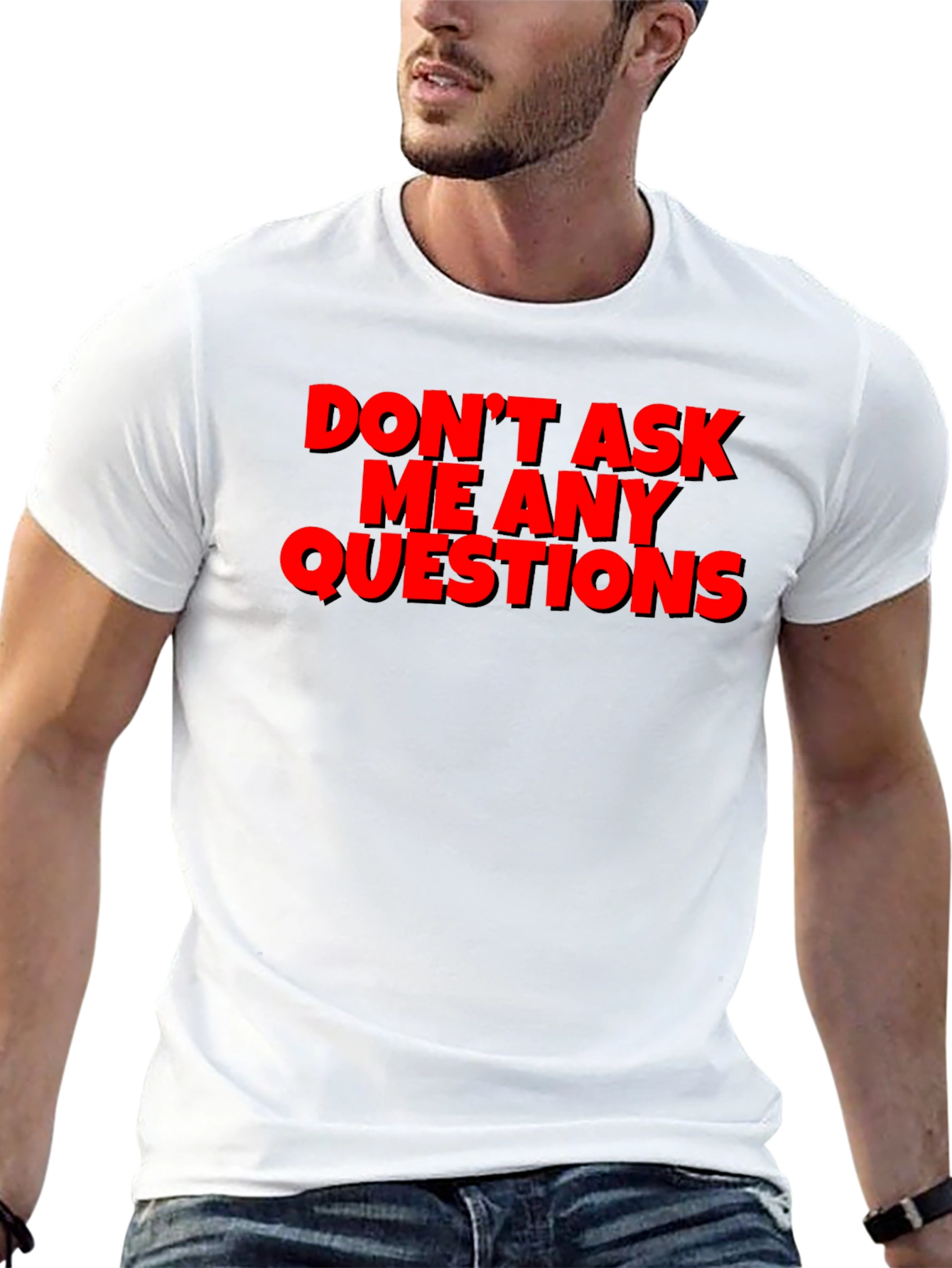 Dont Ask Questions Graphic Tee - Black