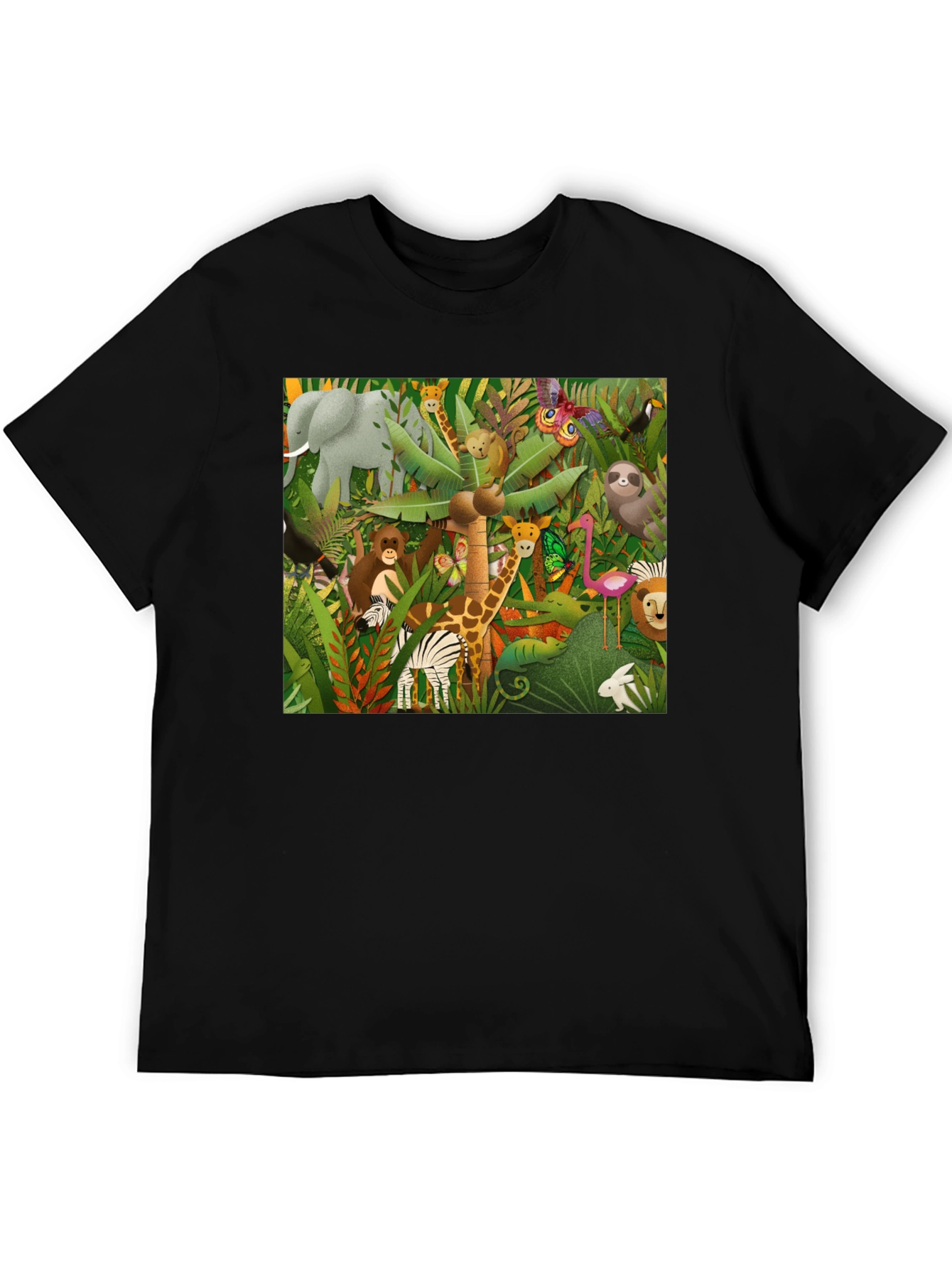 Jungle Animals Graphic Print T-Shirt