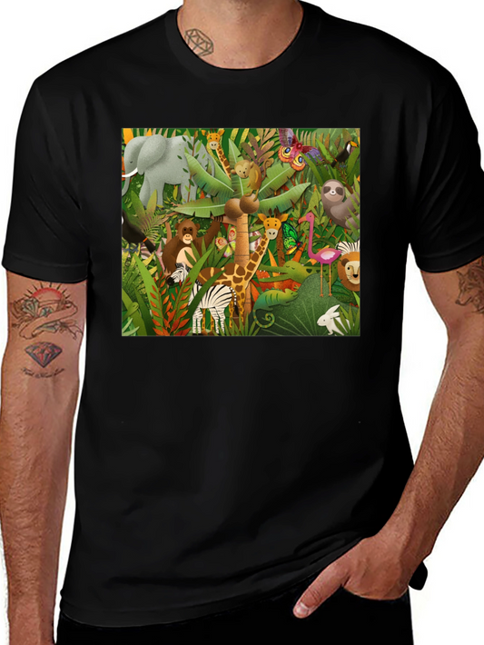 Jungle Animals Graphic Print T-Shirt