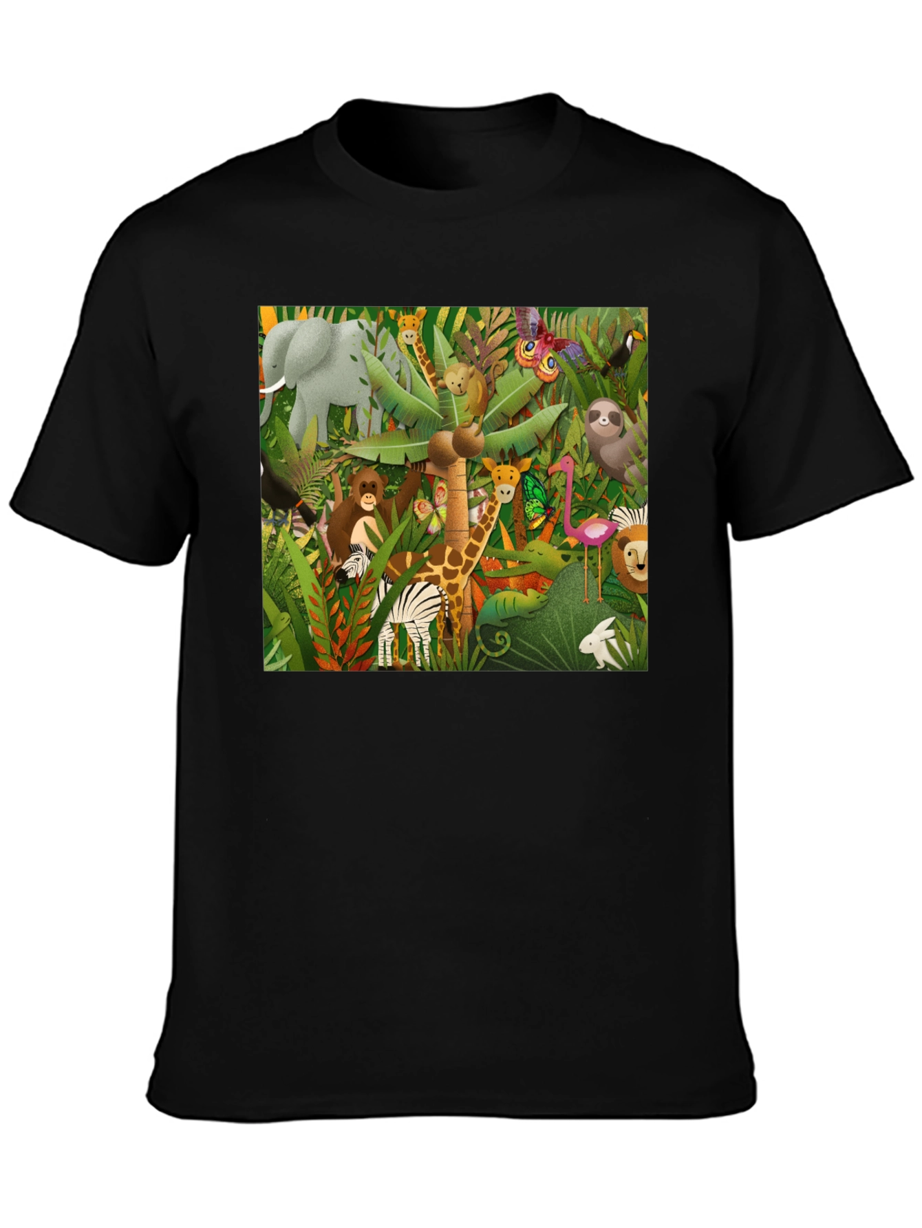 Jungle Animals Graphic Print T-Shirt