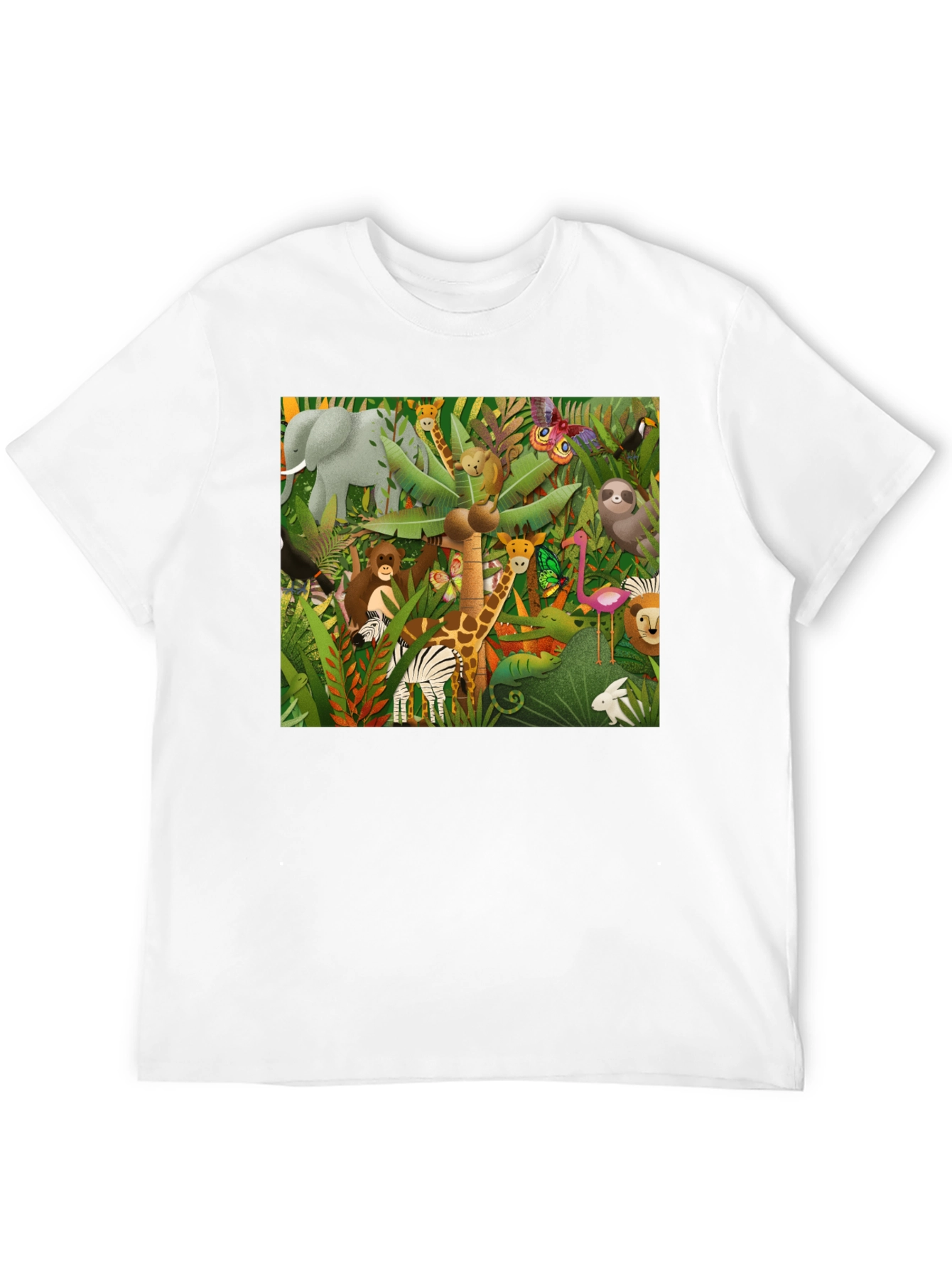 Jungle Animals Graphic Print T-Shirt