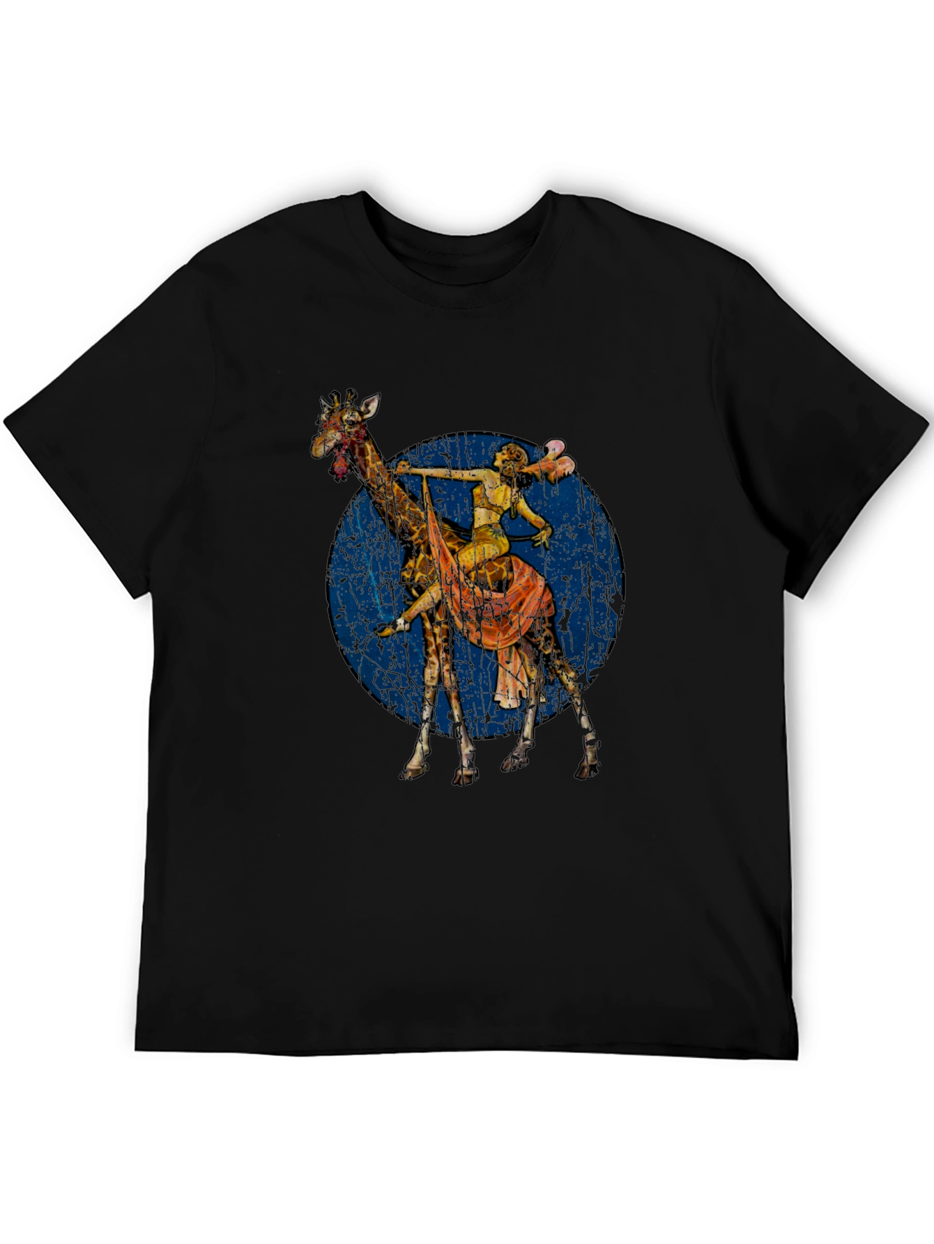 Giraffe Rider Graphic T-Shirt - Unique Design